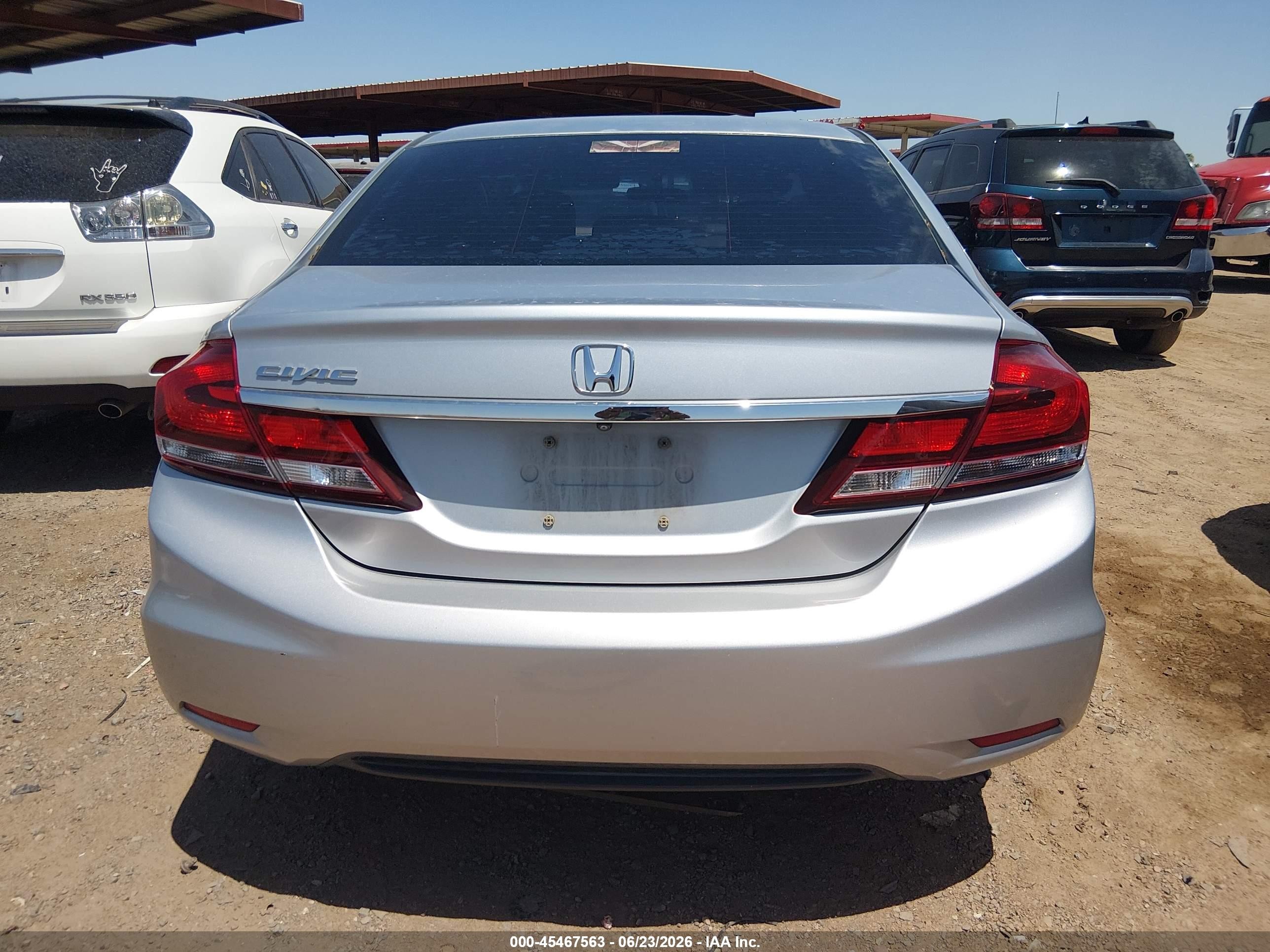 2015 Honda Civic Lx Silver vin: 2HGFB2F57FH523380