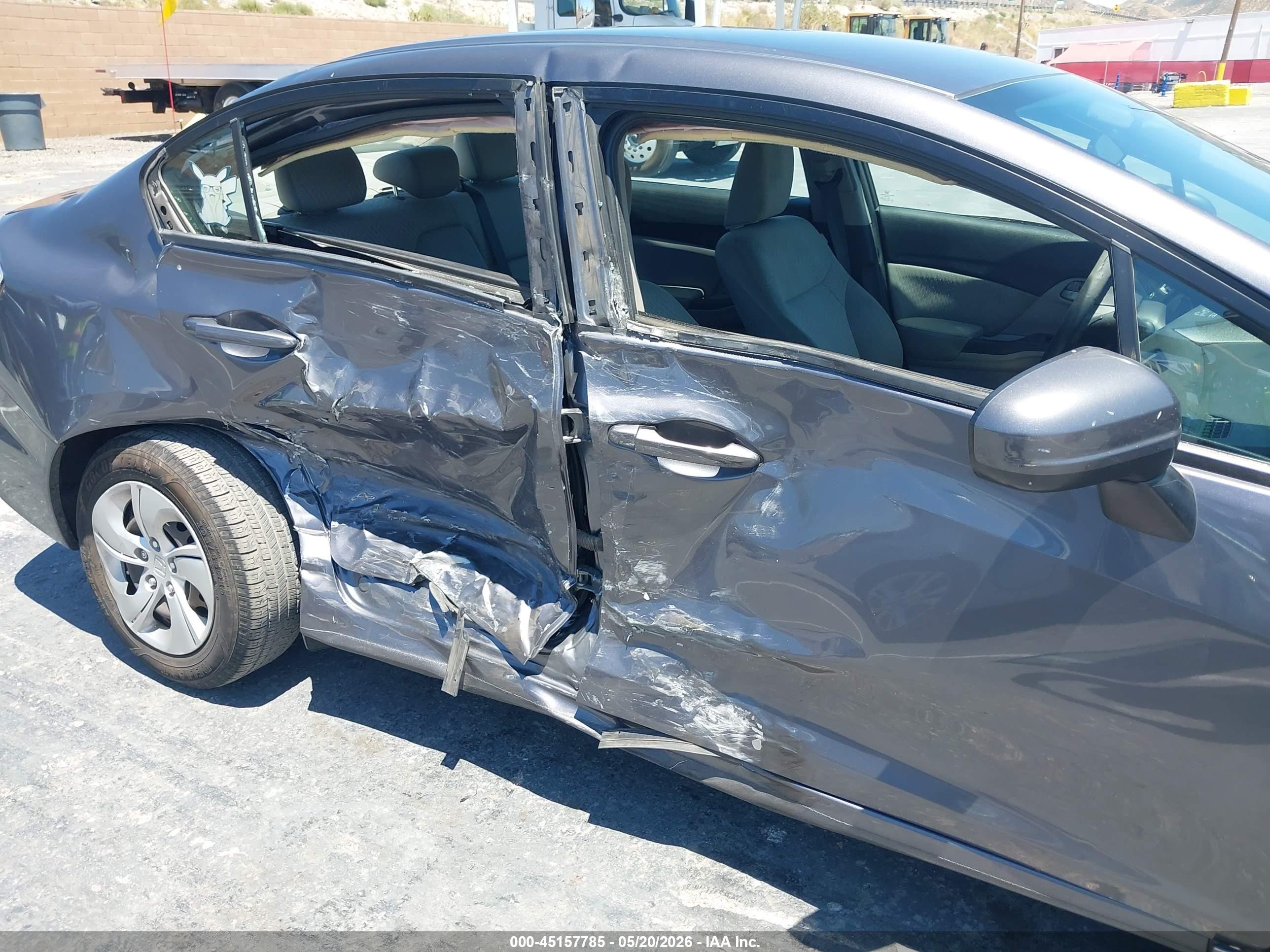2015 Honda Civic Lx Серый vin: 2HGFB2F57FH537487