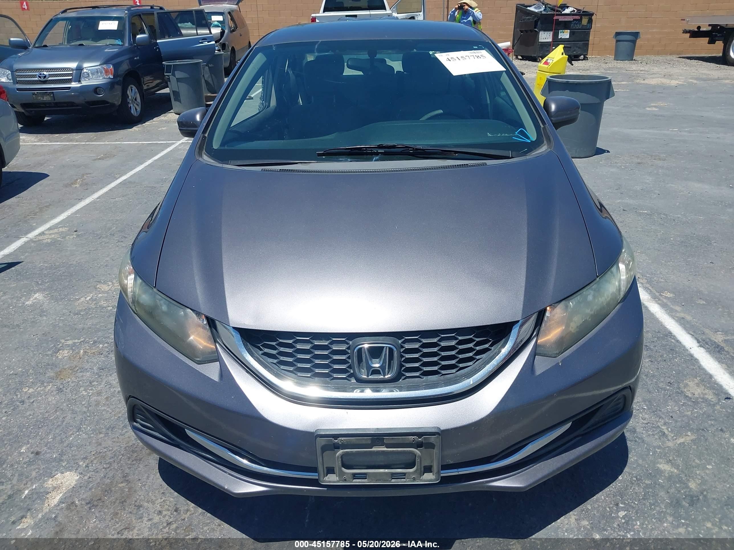 2015 Honda Civic Lx Серый vin: 2HGFB2F57FH537487