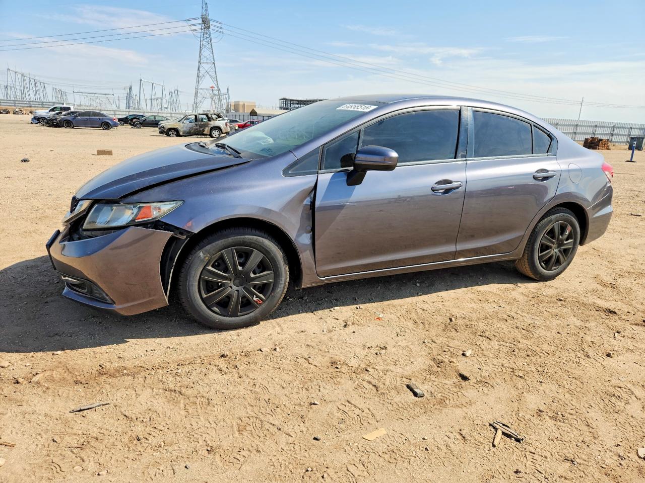 2015 Honda Civic Lx Gray vin: 2HGFB2F57FH544116