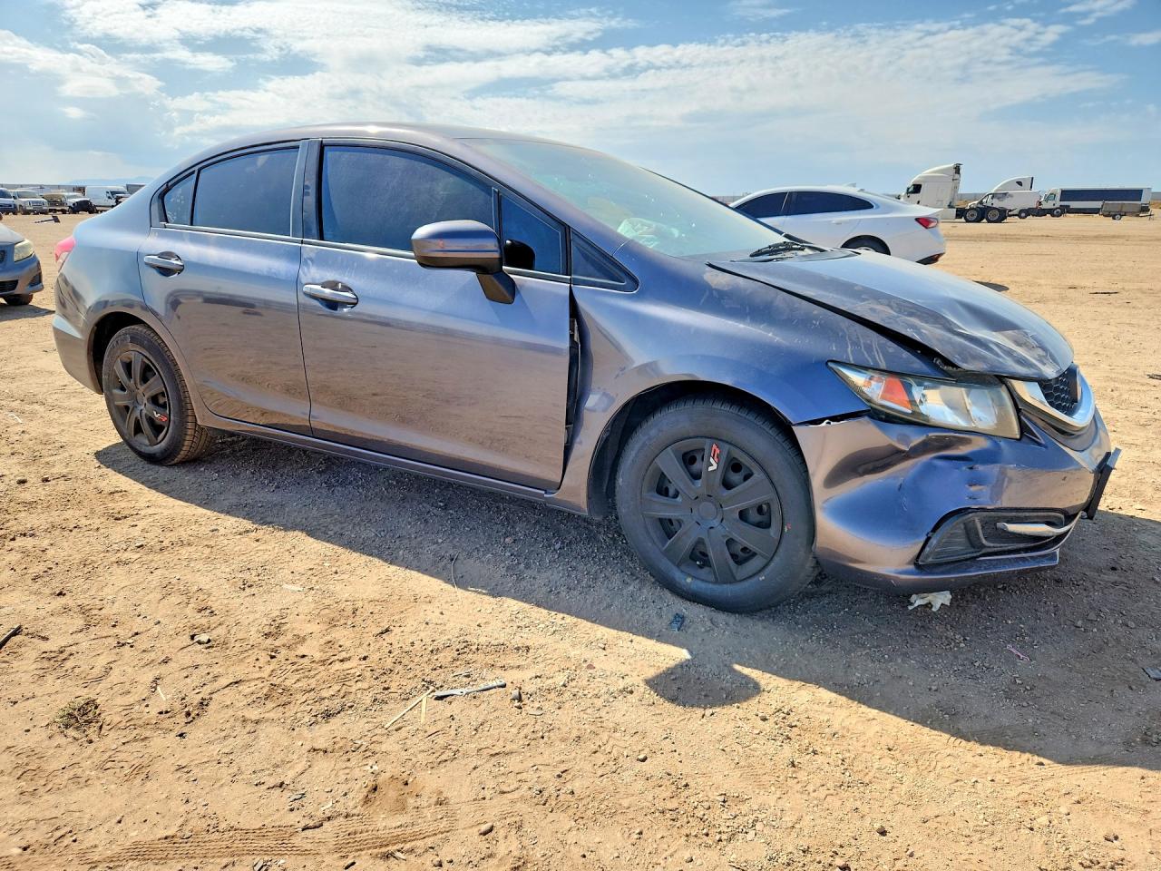 2015 Honda Civic Lx Gray vin: 2HGFB2F57FH544116