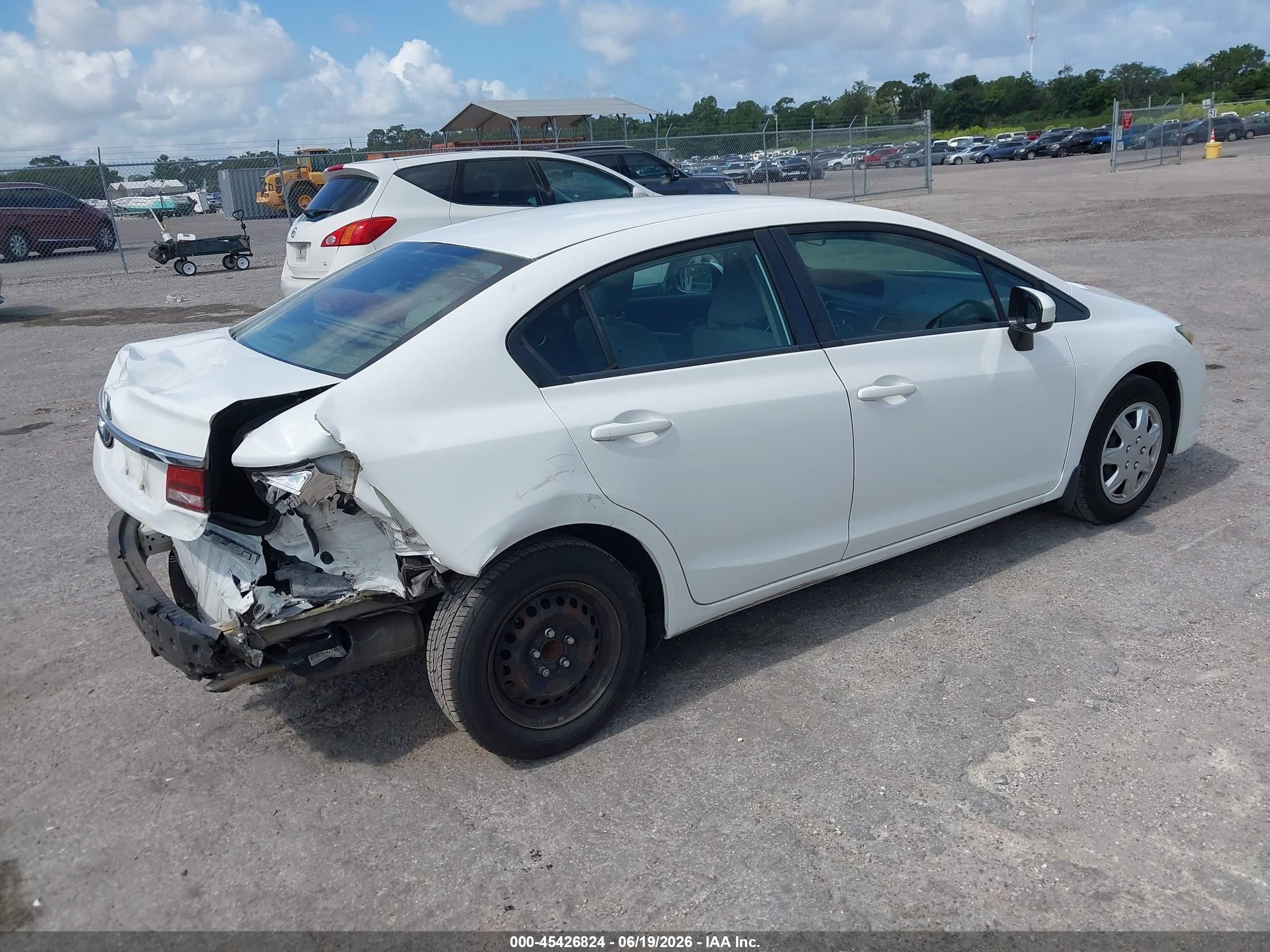 2015 Honda Civic Lx White vin: 2HGFB2F57FH546030