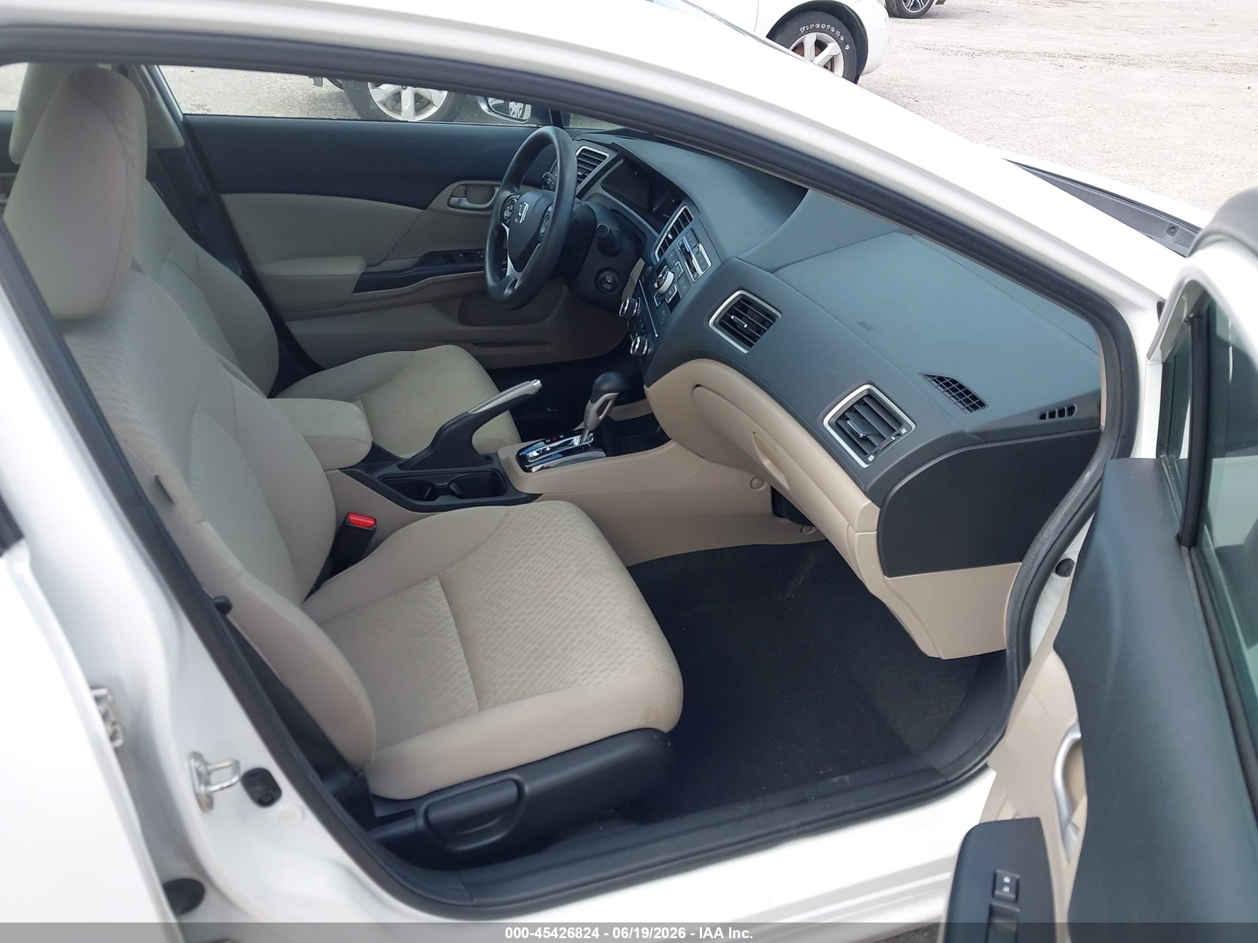 2015 Honda Civic Lx White vin: 2HGFB2F57FH546030