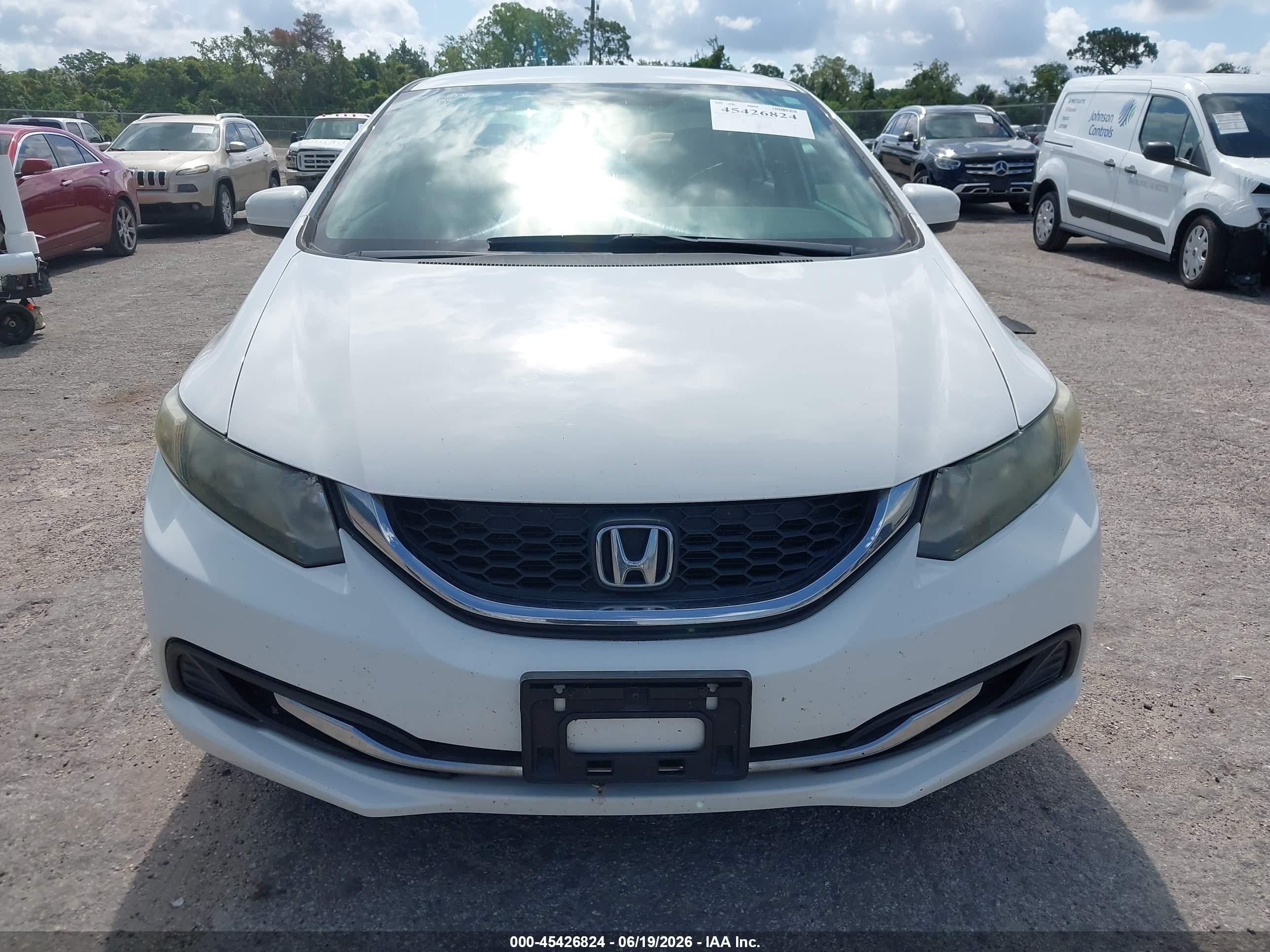 2015 Honda Civic Lx White vin: 2HGFB2F57FH546030