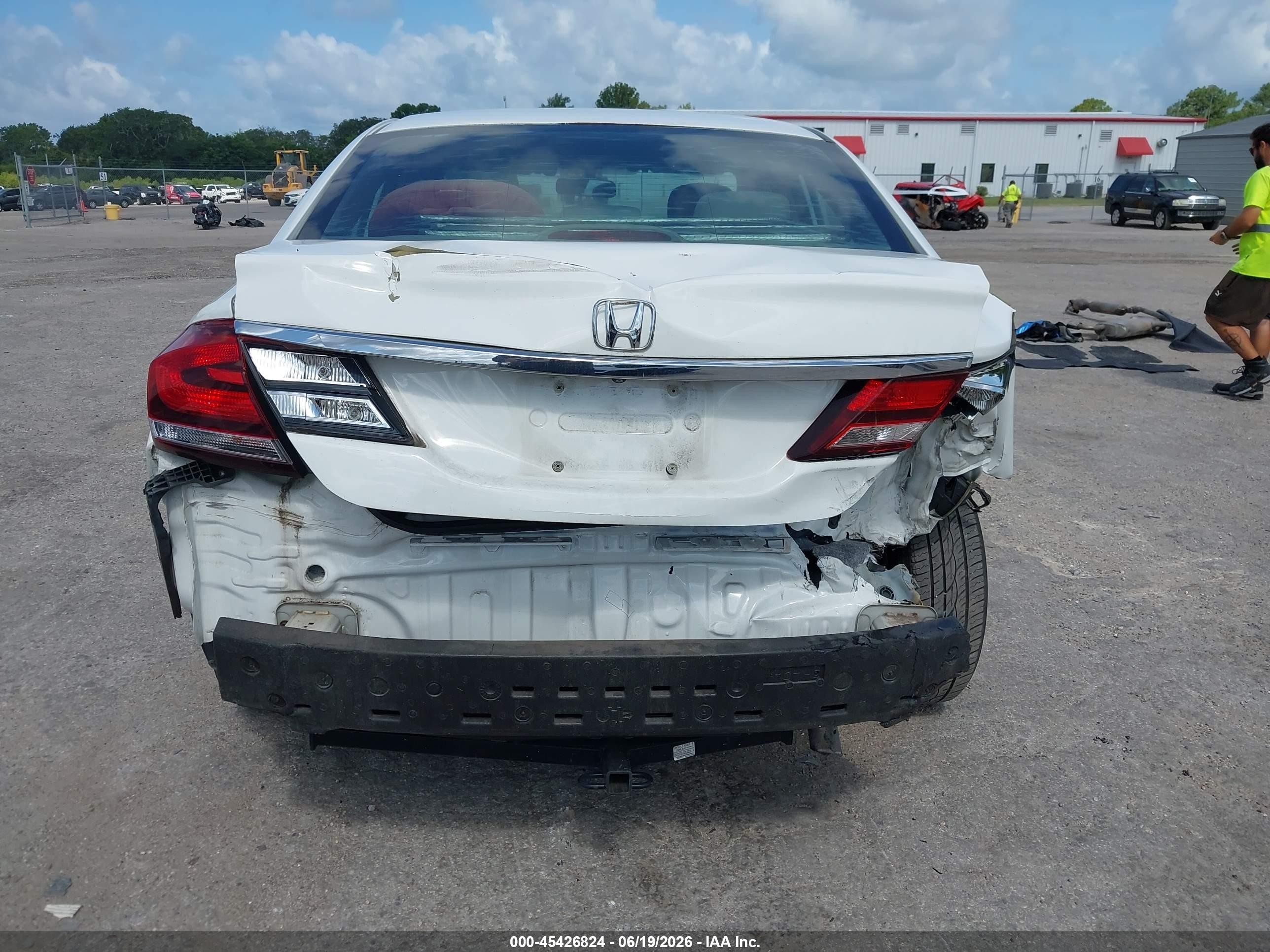 2015 Honda Civic Lx White vin: 2HGFB2F57FH546030