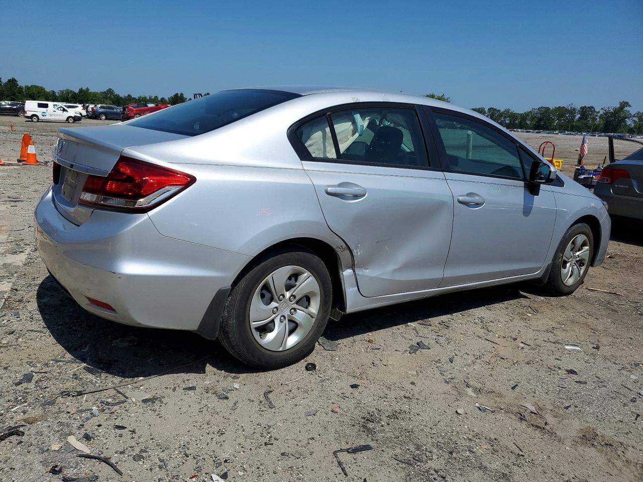 2015 Honda Civic Lx Silver vin: 2HGFB2F57FH546559