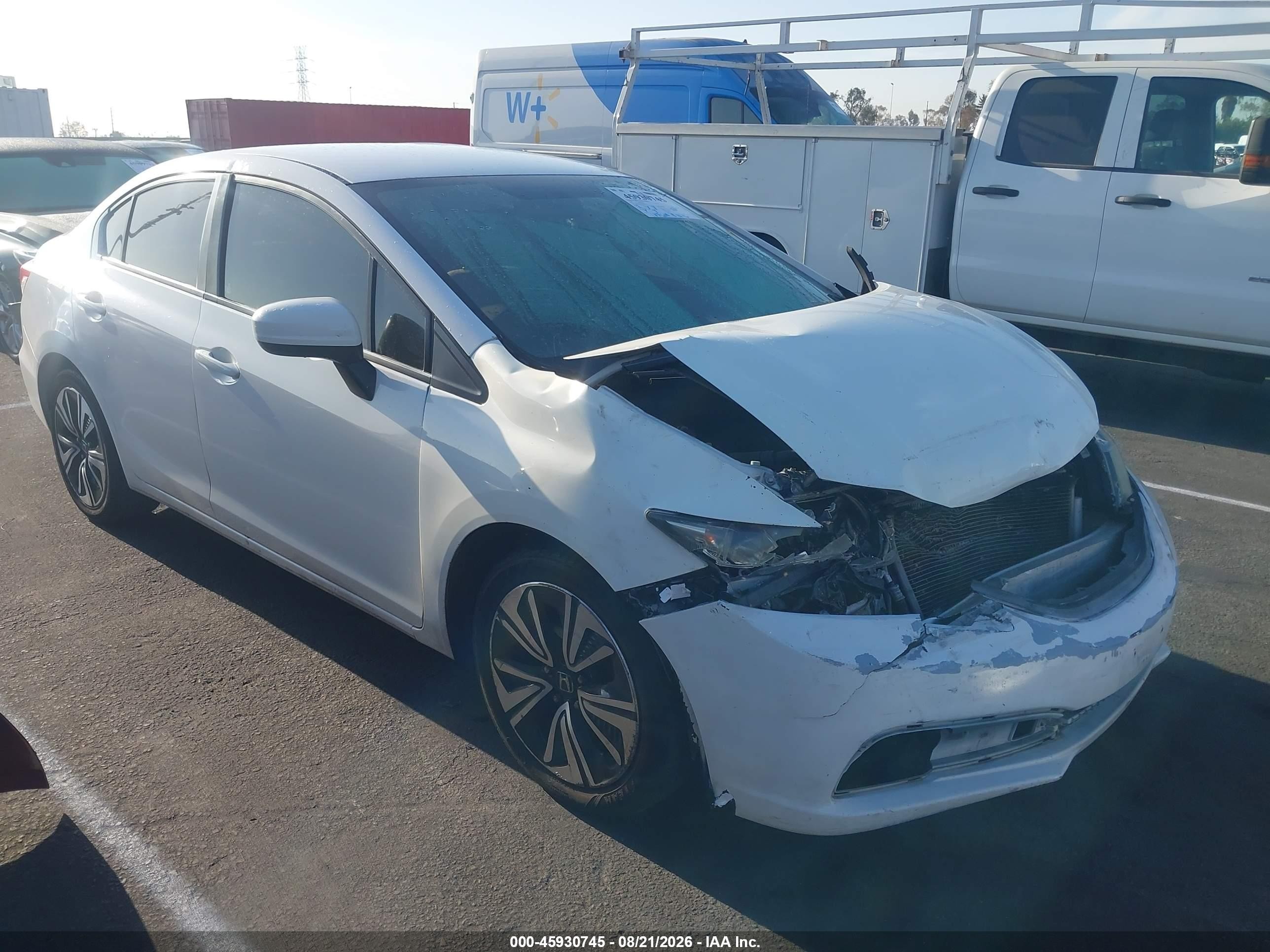 2015 Honda Civic Lx White vin: 2HGFB2F57FH560767