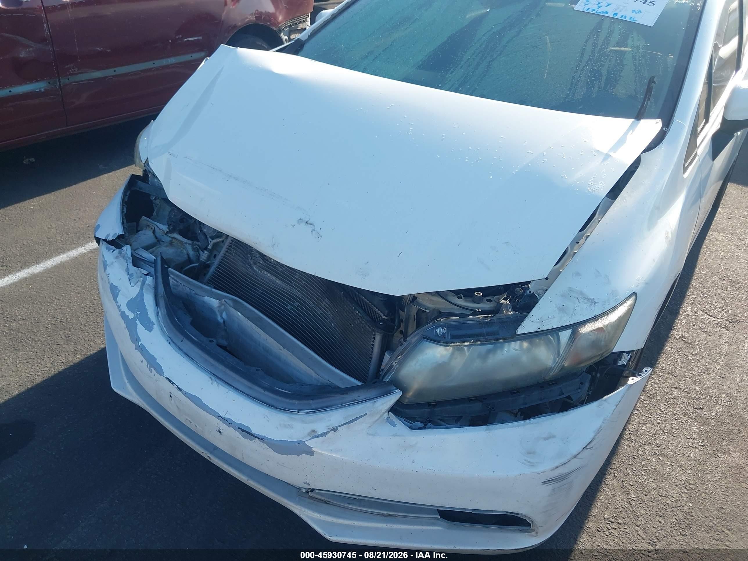 2015 Honda Civic Lx White vin: 2HGFB2F57FH560767