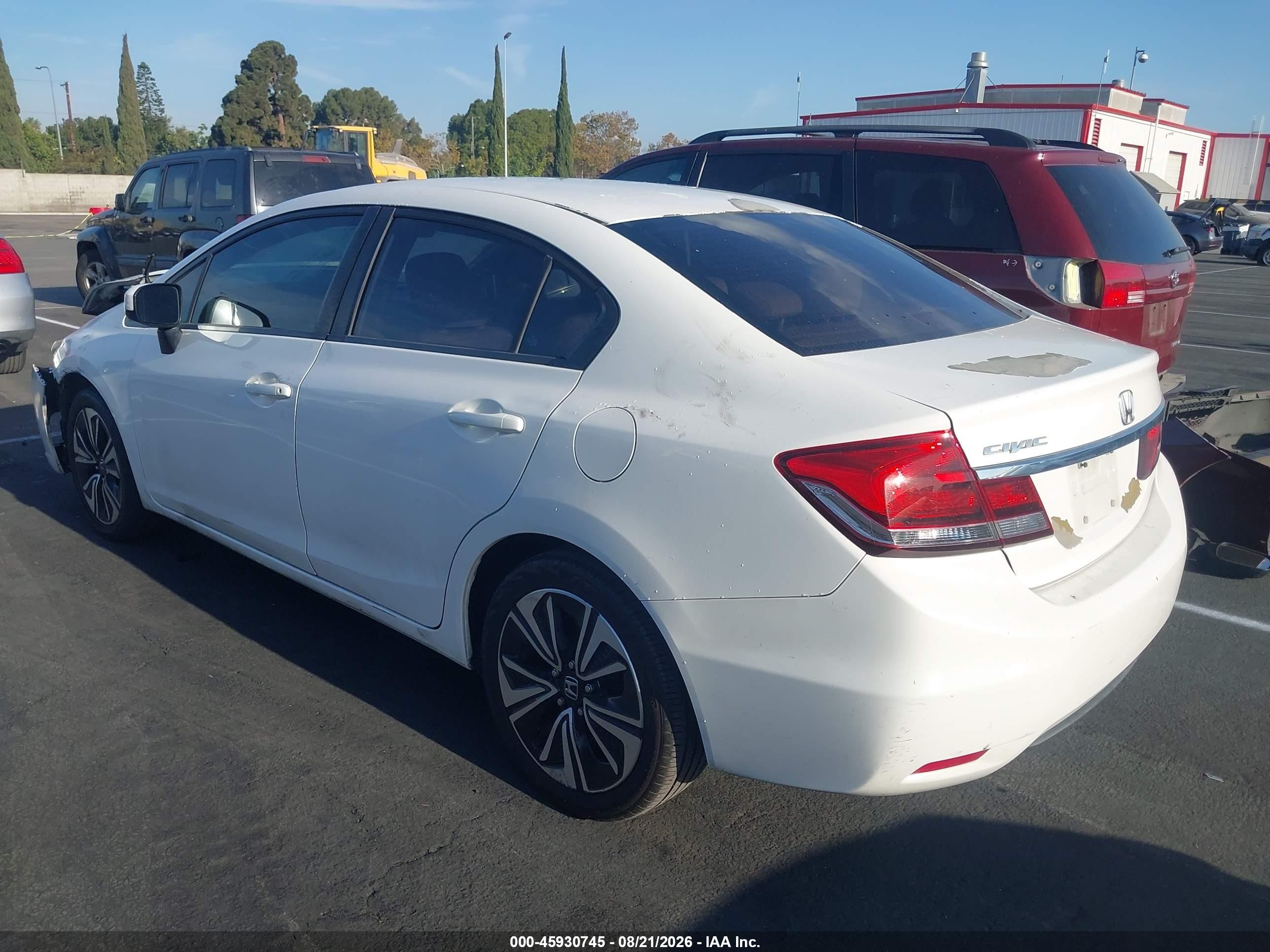 2015 Honda Civic Lx White vin: 2HGFB2F57FH560767