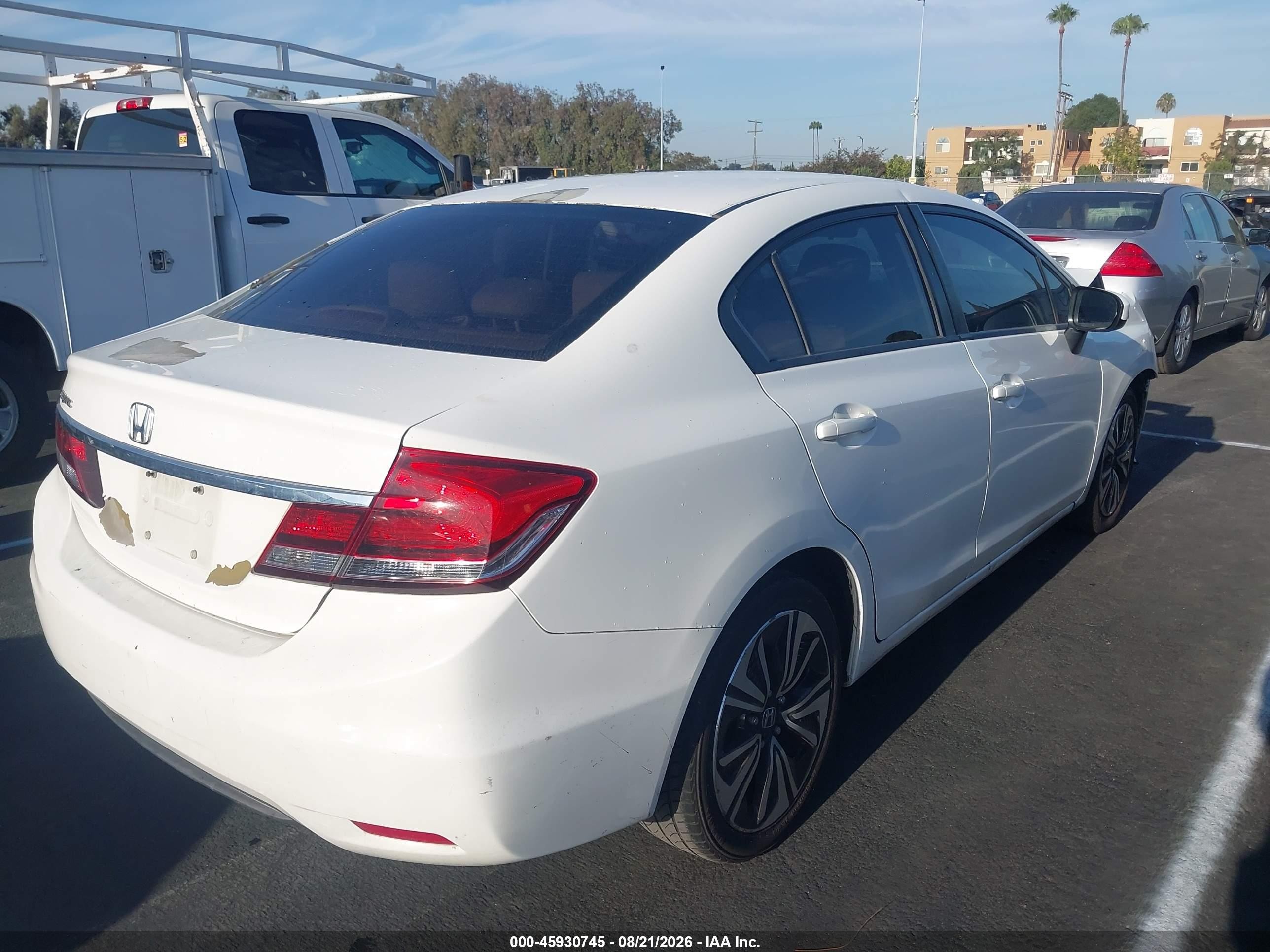2015 Honda Civic Lx White vin: 2HGFB2F57FH560767