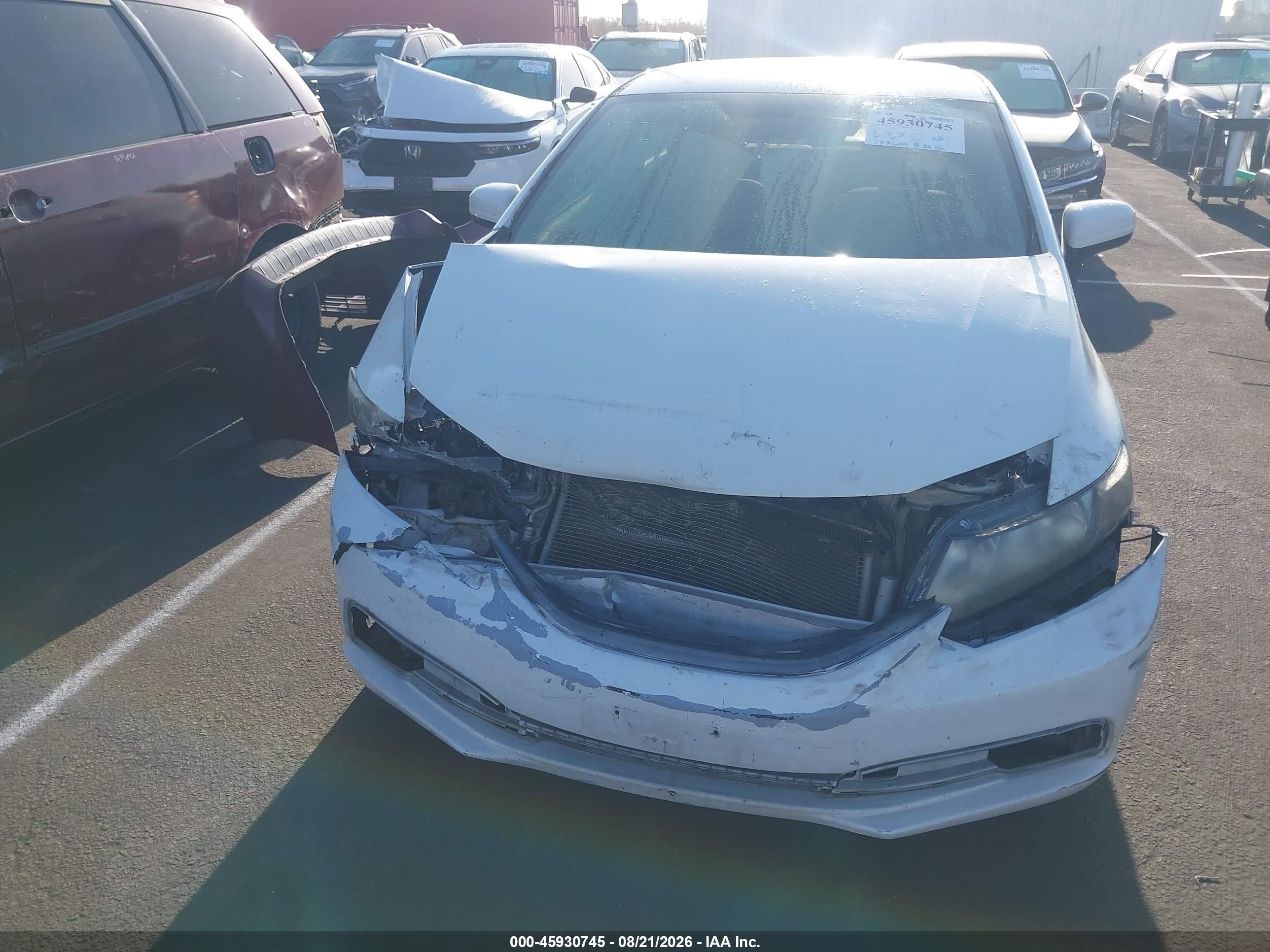 2015 Honda Civic Lx White vin: 2HGFB2F57FH560767