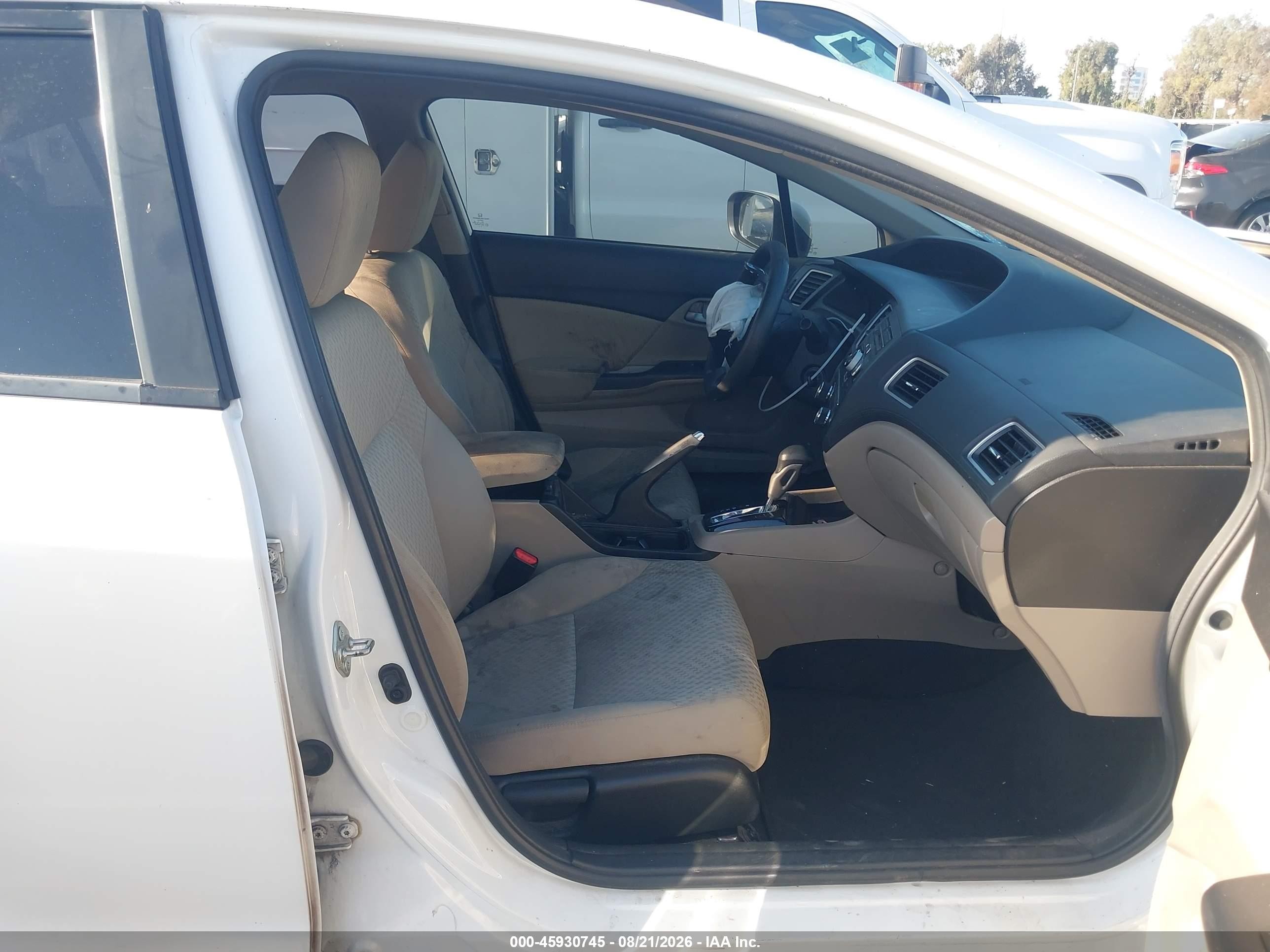 2015 Honda Civic Lx White vin: 2HGFB2F57FH560767