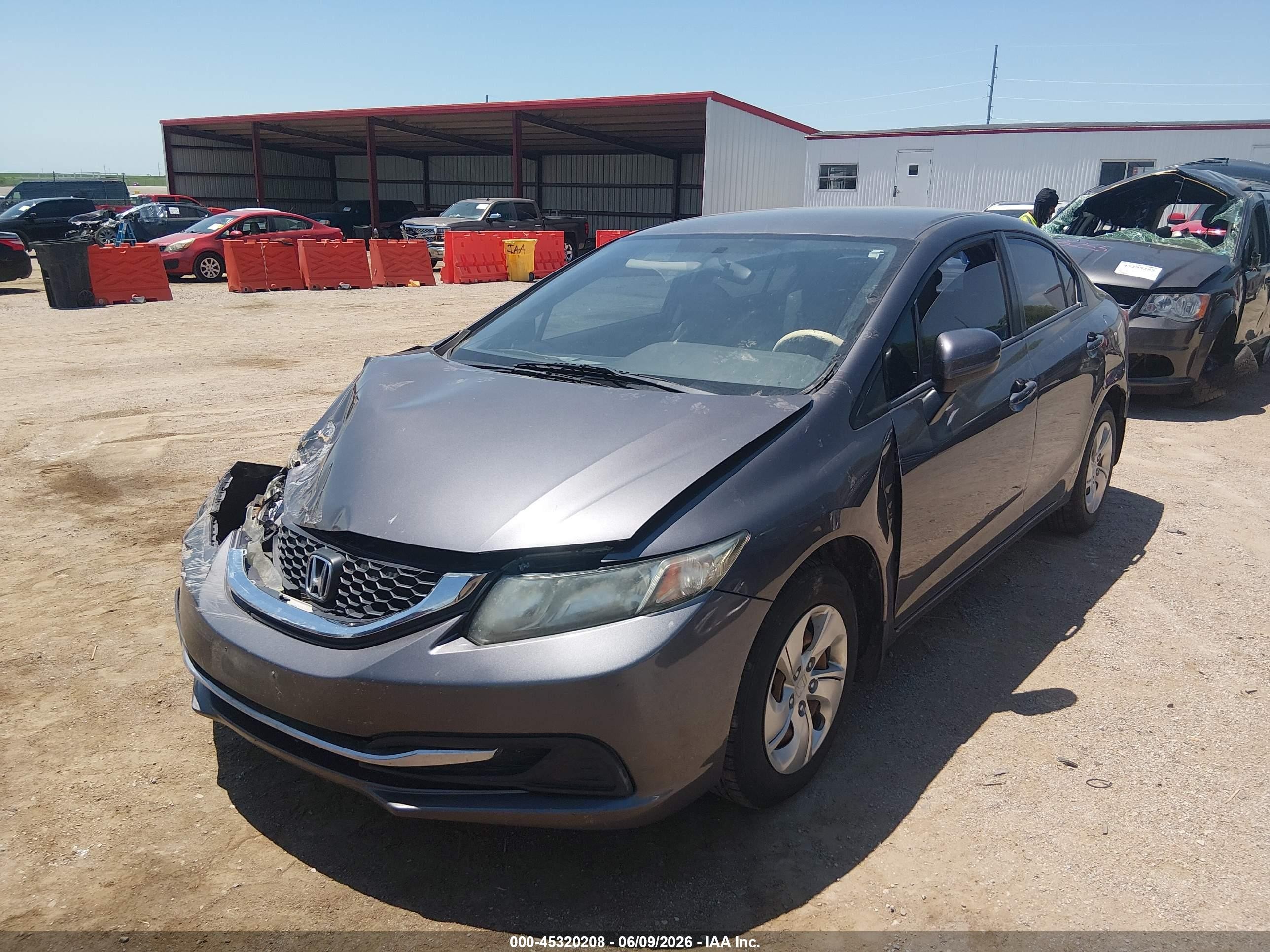 2015 Honda Civic Lx Gray vin: 2HGFB2F57FH562812