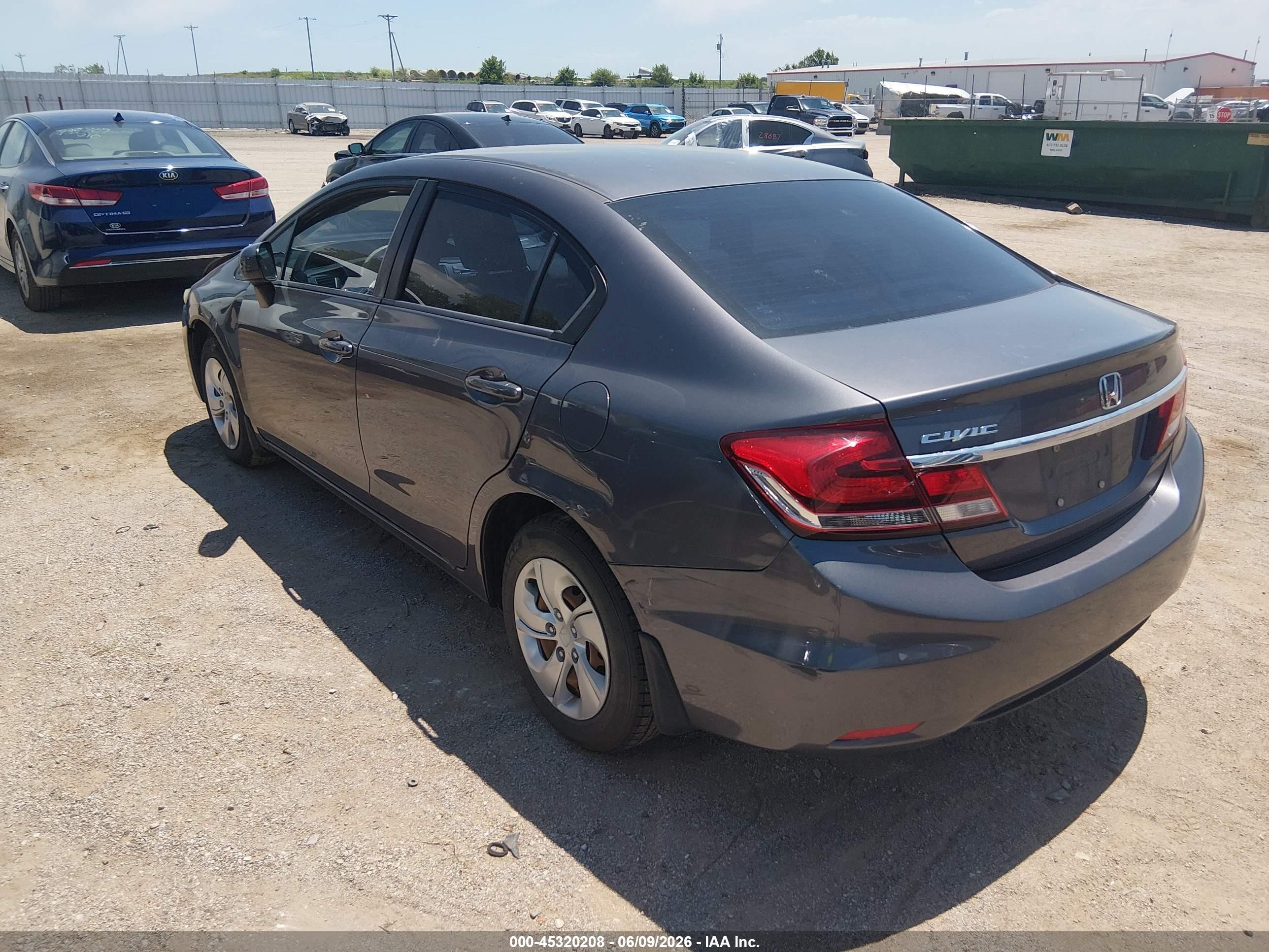 2015 Honda Civic Lx Gray vin: 2HGFB2F57FH562812