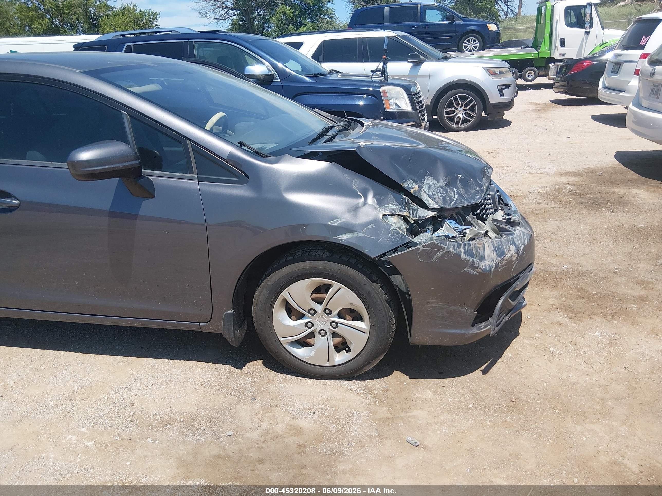 2015 Honda Civic Lx Gray vin: 2HGFB2F57FH562812