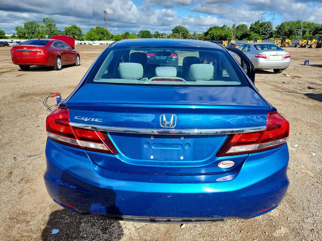 2015 Honda Civic Lx Blue vin: 2HGFB2F57FH563992