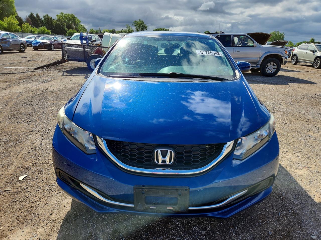 2015 Honda Civic Lx Blue vin: 2HGFB2F57FH563992