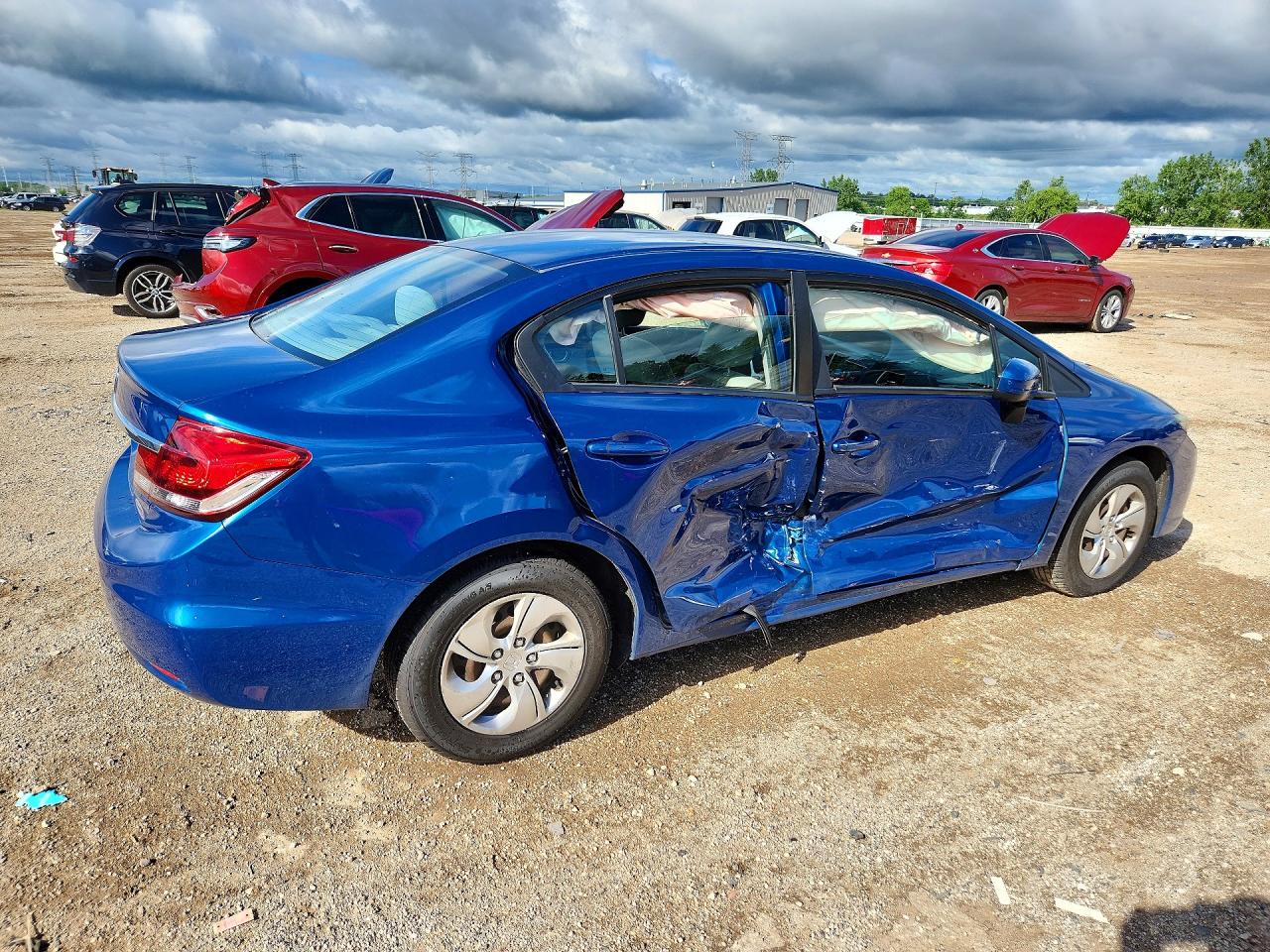 2015 Honda Civic Lx Blue vin: 2HGFB2F57FH563992