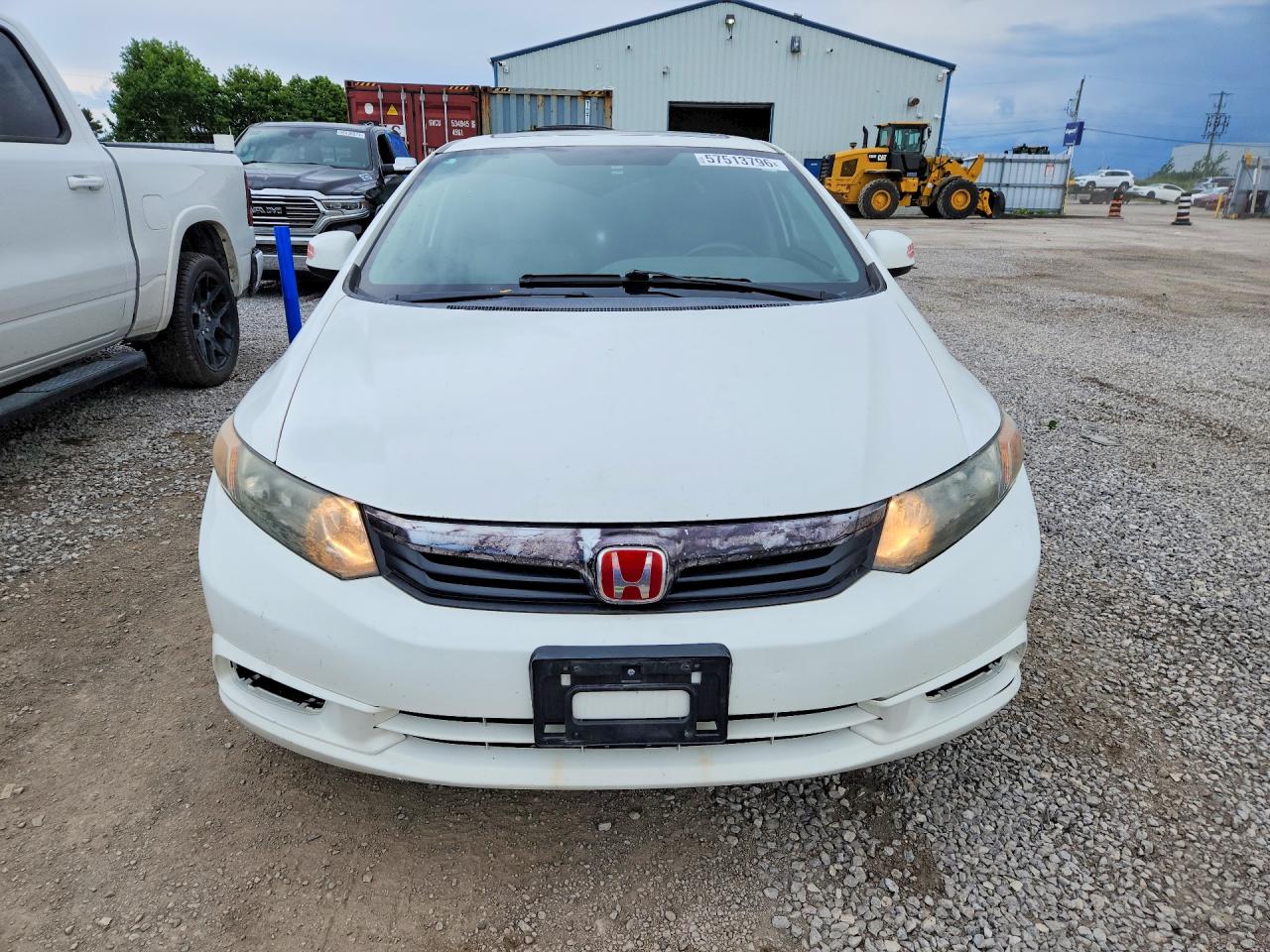 2012 Honda Civic Lx White vin: 2HGFB2F58CH114302