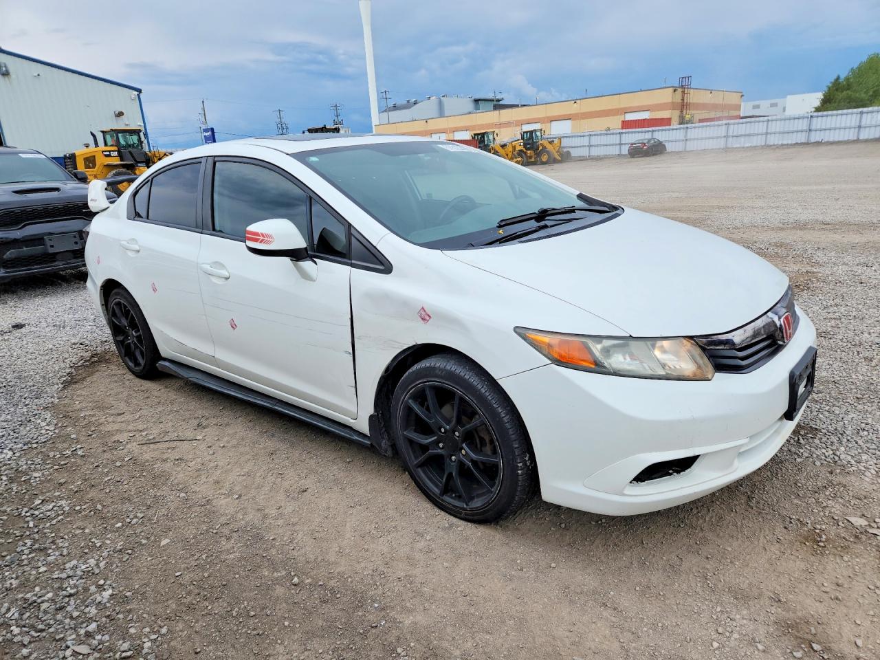 2012 Honda Civic Lx White vin: 2HGFB2F58CH114302