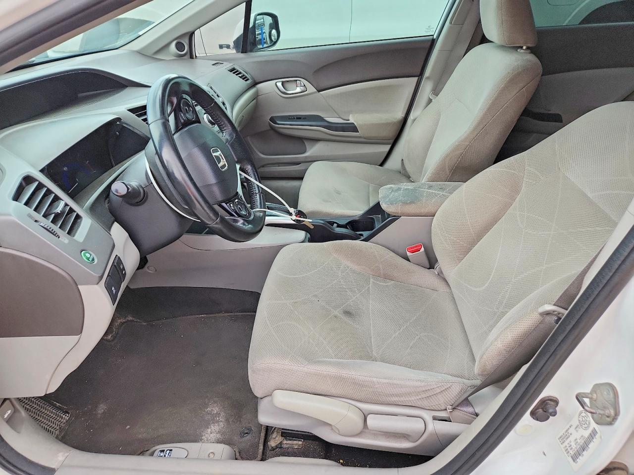 2012 Honda Civic Lx White vin: 2HGFB2F58CH114302