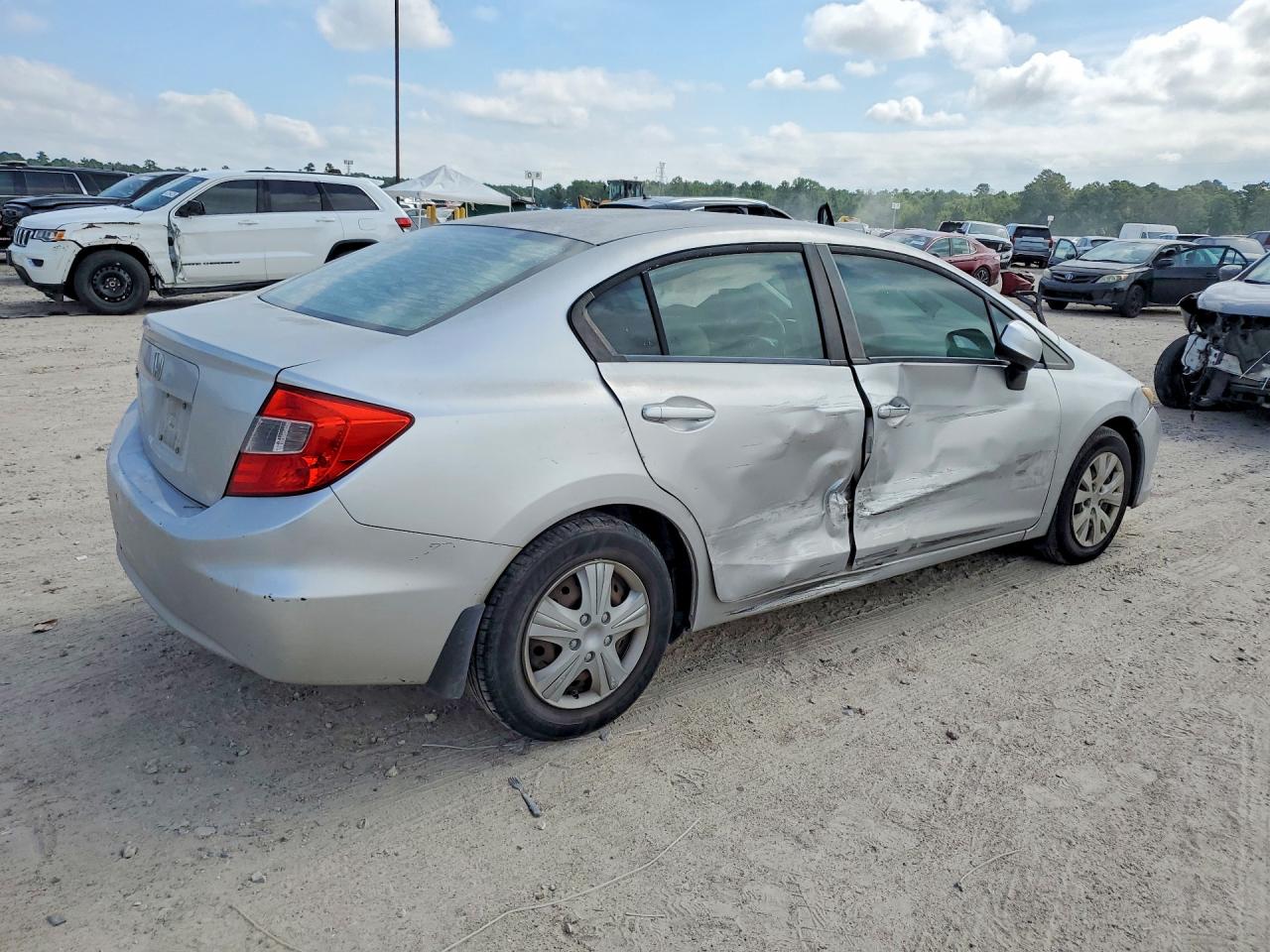 2012 Honda Civic Lx Silver vin: 2HGFB2F58CH308683