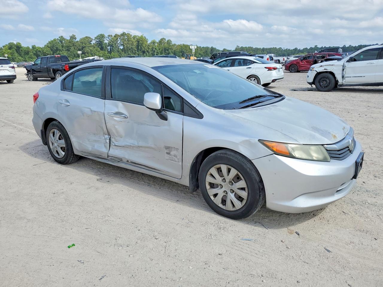 2012 Honda Civic Lx Silver vin: 2HGFB2F58CH308683