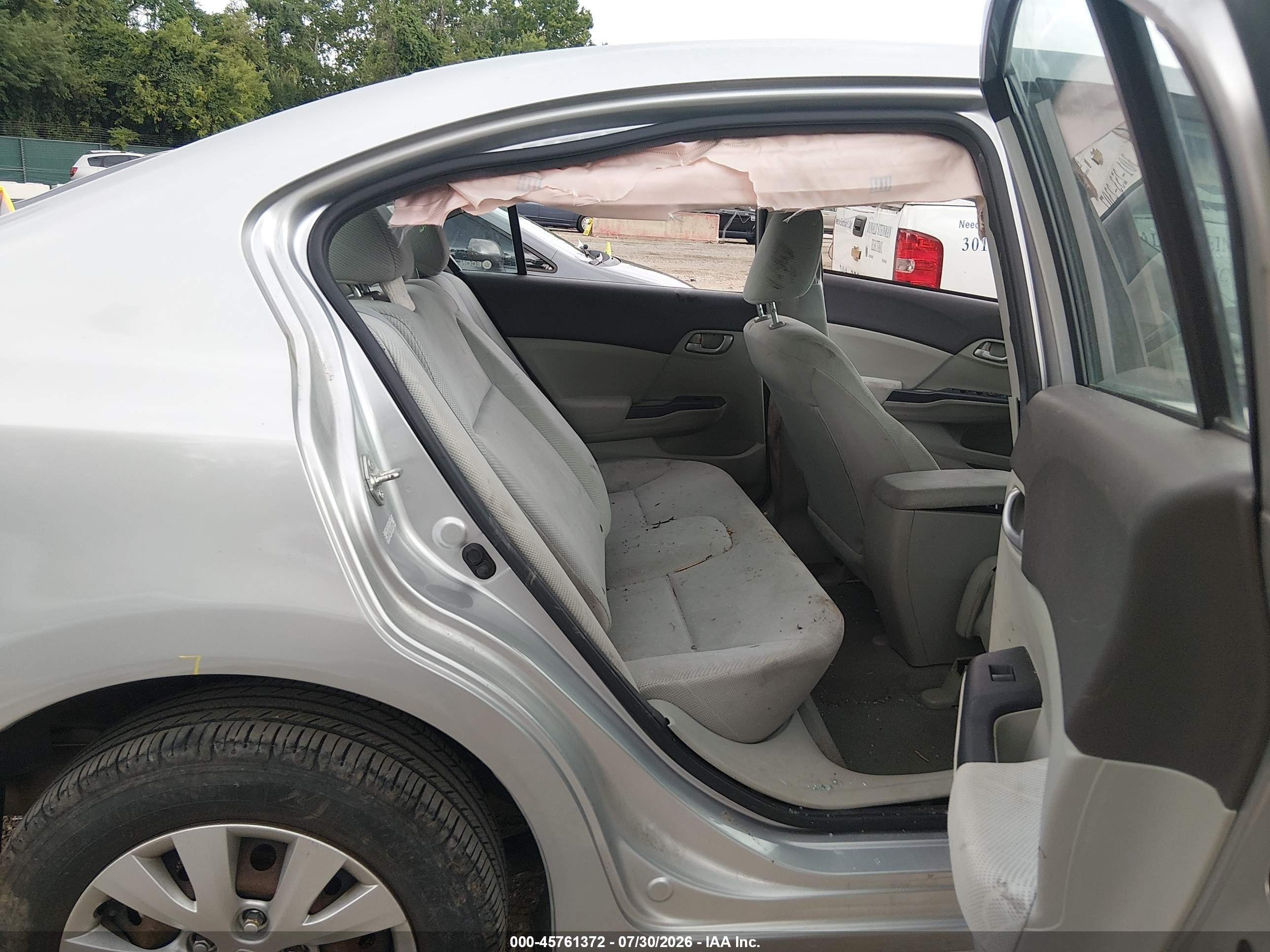 2012 Honda Civic Lx Silver vin: 2HGFB2F58CH308988