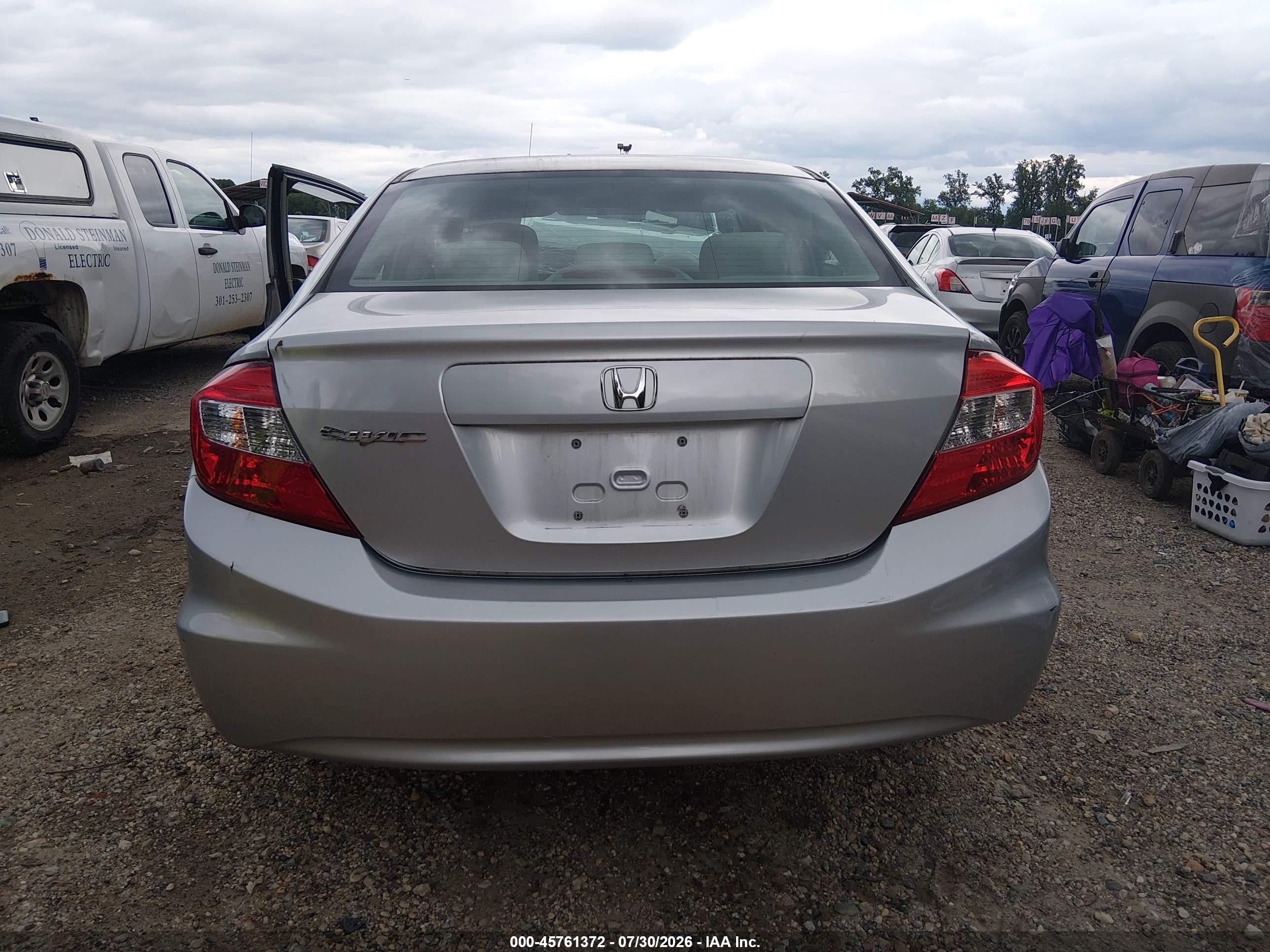 2012 Honda Civic Lx Silver vin: 2HGFB2F58CH308988