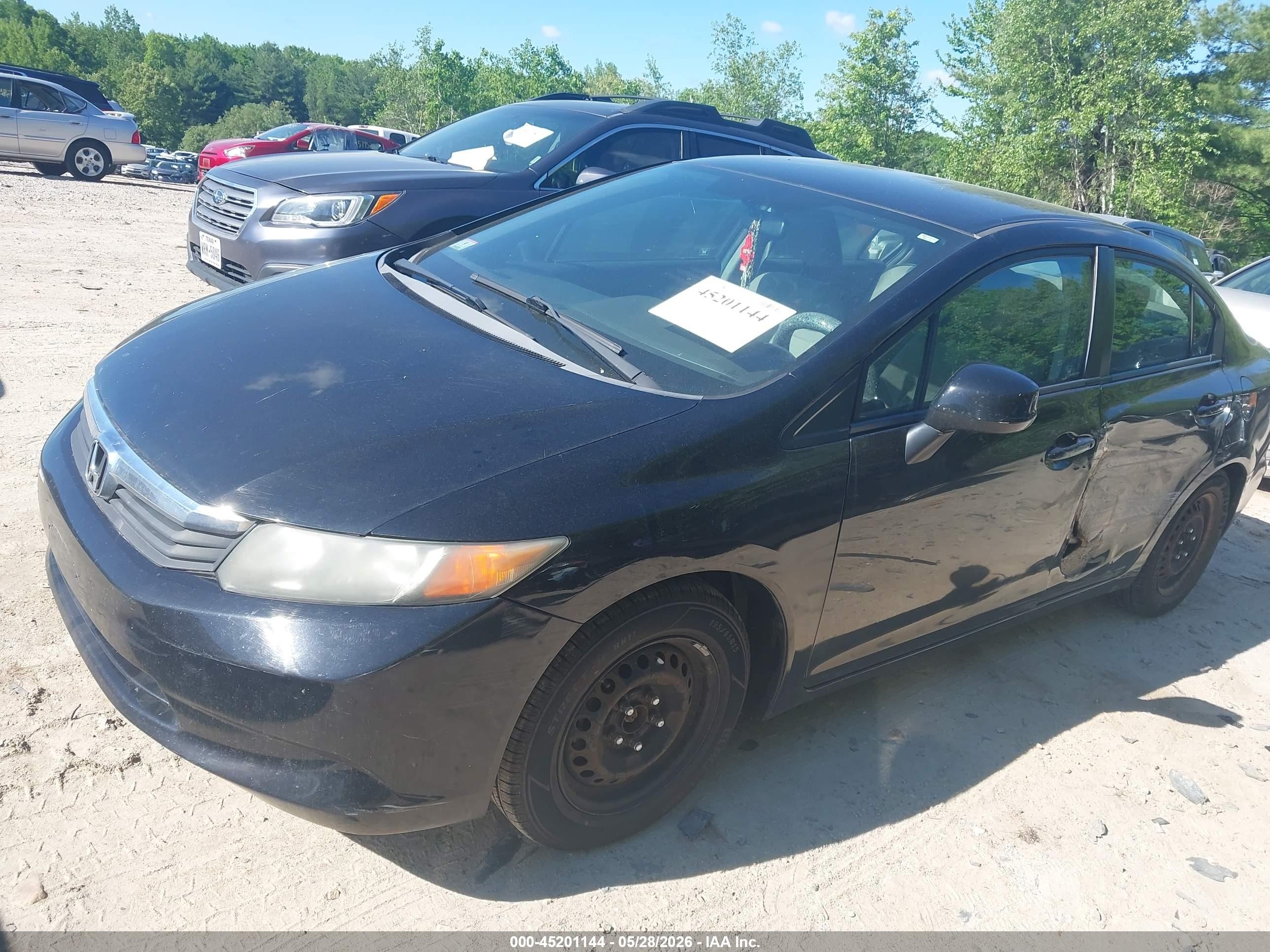 2012 Honda Civic Lx Черный vin: 2HGFB2F58CH312989