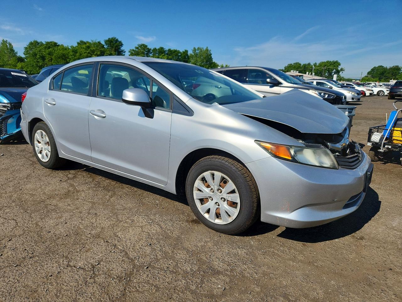 2012 Honda Civic Lx Silver vin: 2HGFB2F58CH314354