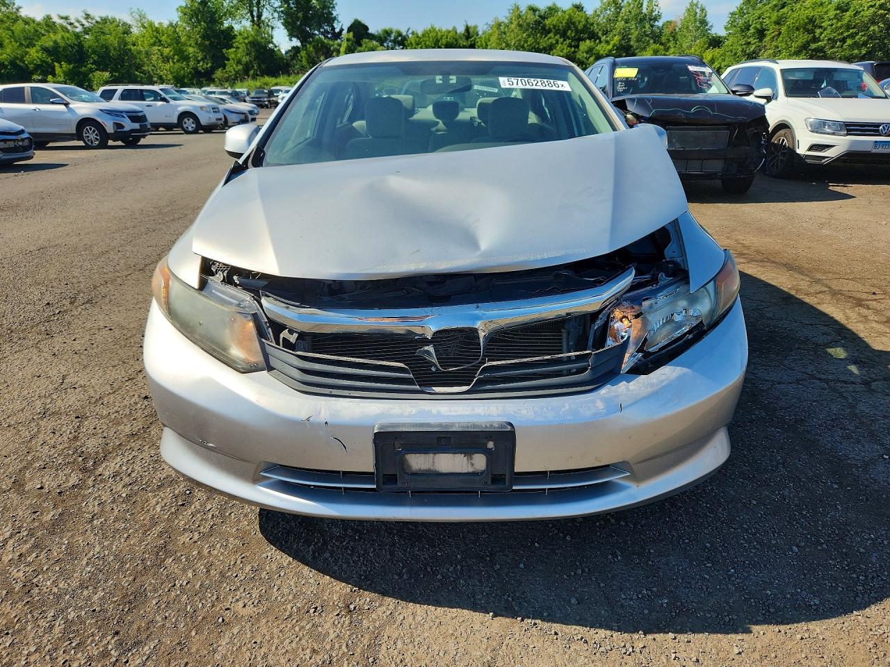 2012 Honda Civic Lx Silver vin: 2HGFB2F58CH314354