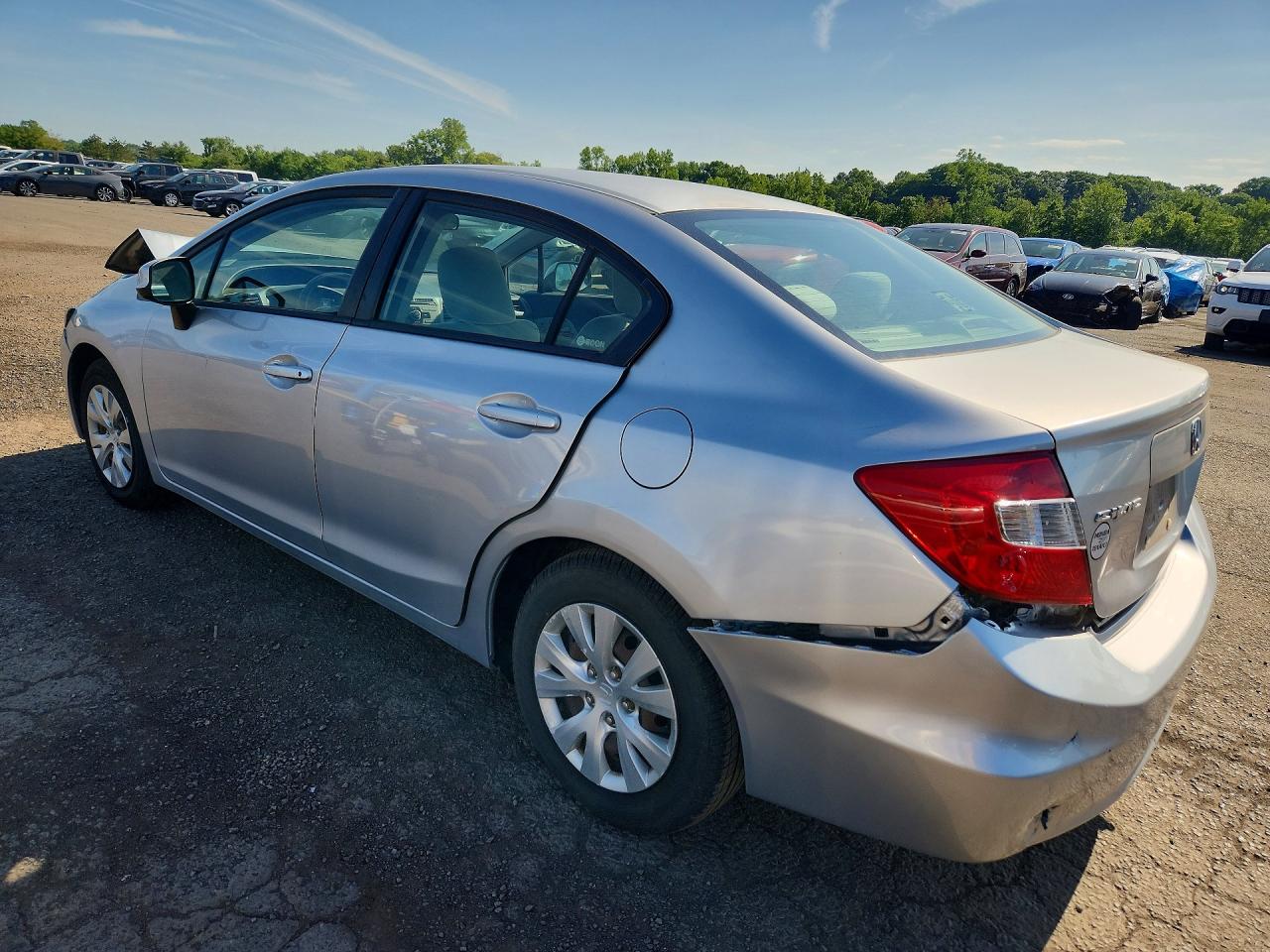 2012 Honda Civic Lx Silver vin: 2HGFB2F58CH314354