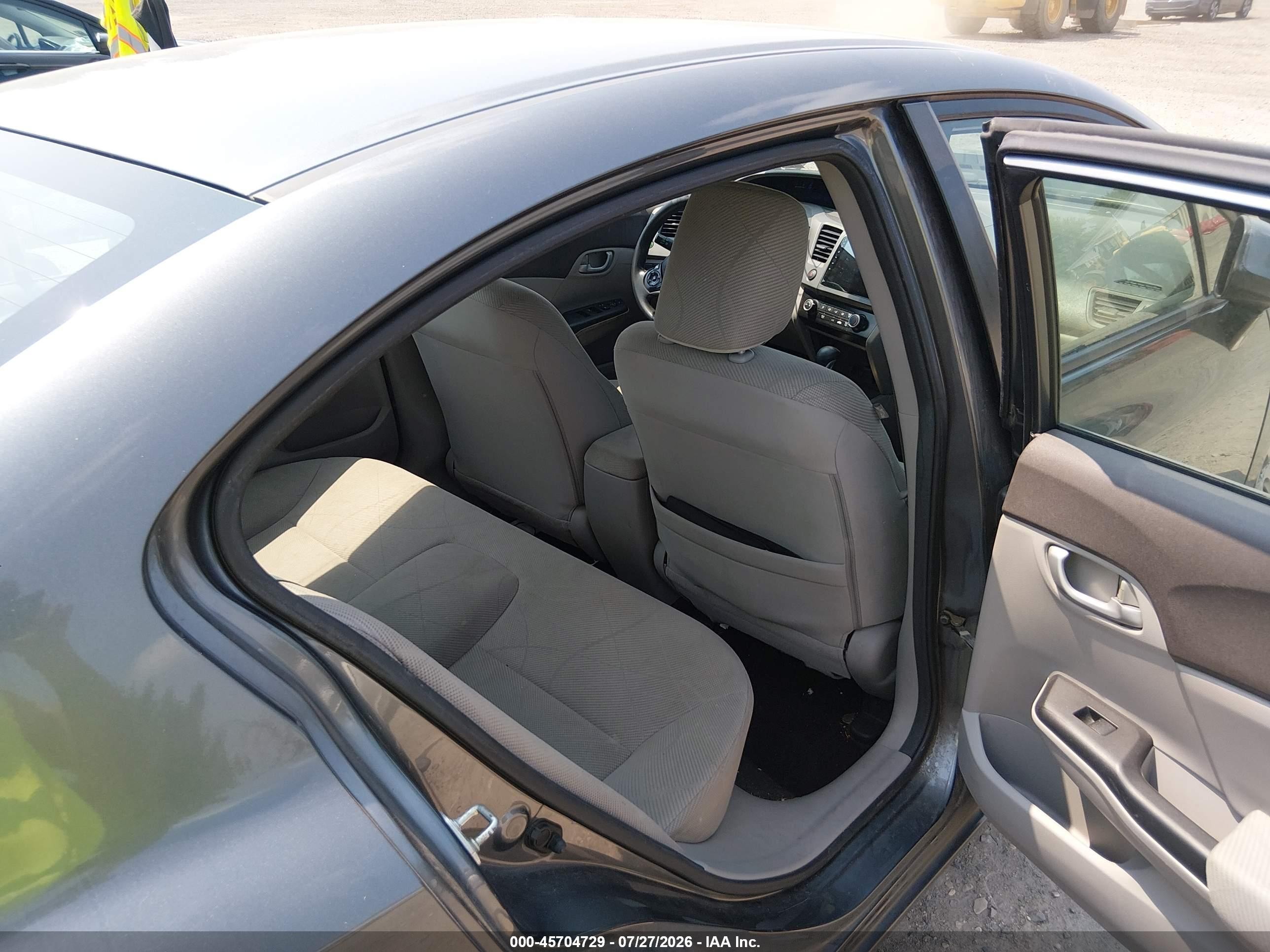 2012 Honda Civic Lx Gray vin: 2HGFB2F58CH316508