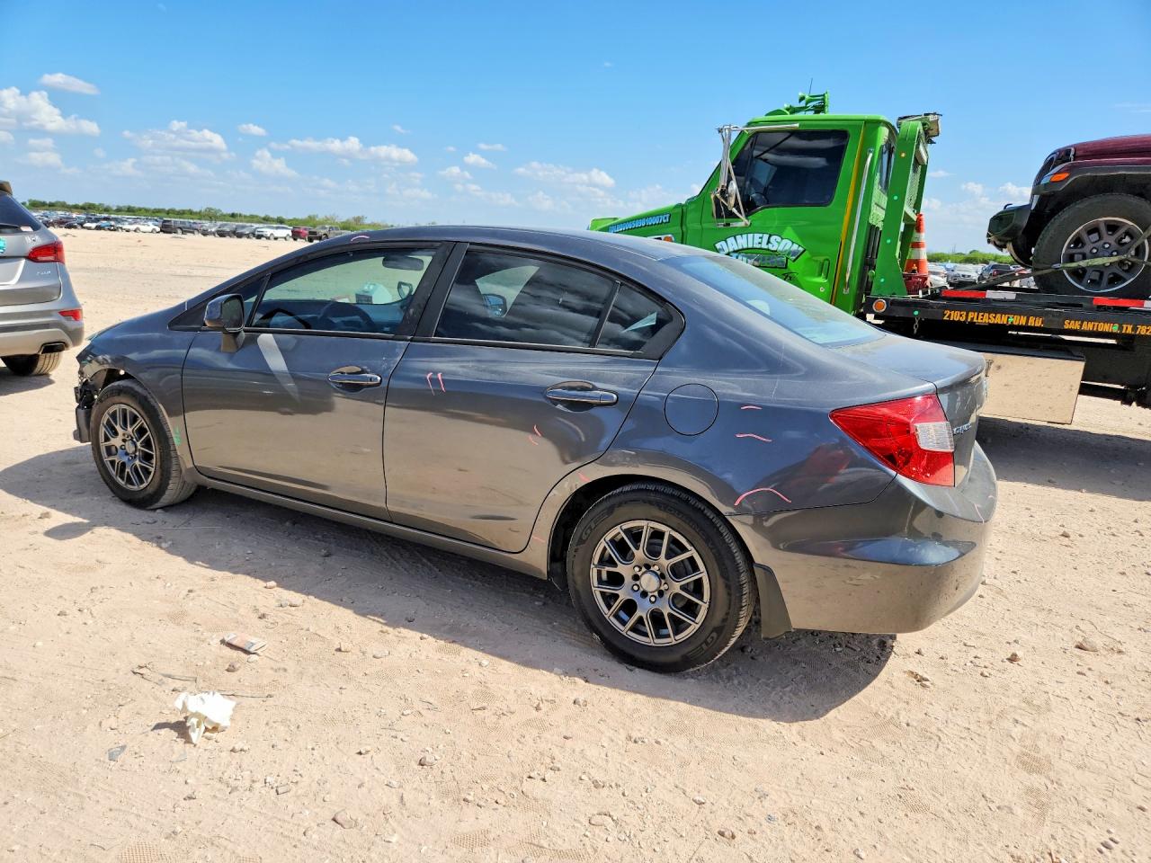 2012 Honda Civic Lx Gray vin: 2HGFB2F58CH325189
