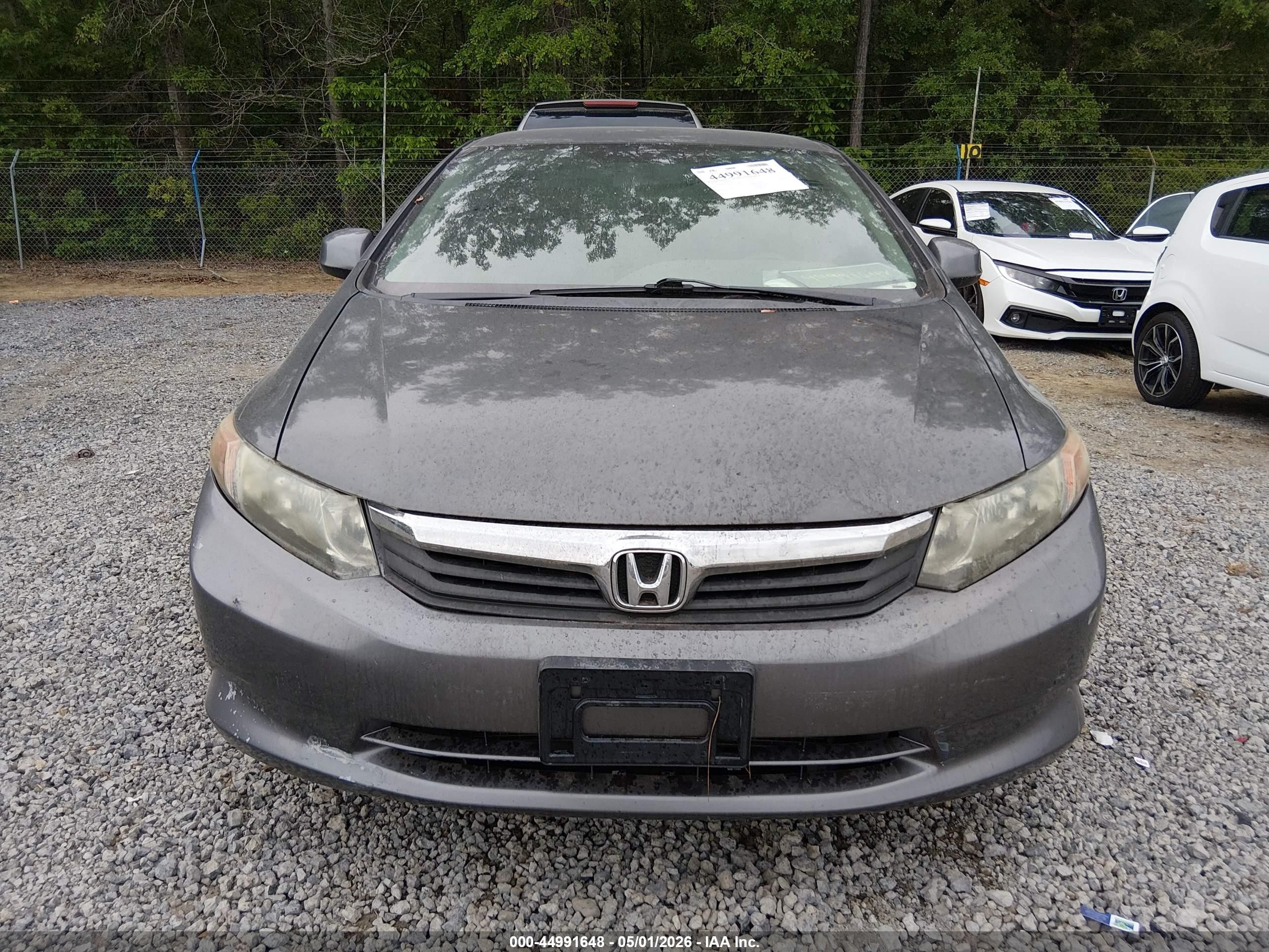 2012 Honda Civic Lx Gray vin: 2HGFB2F58CH504591
