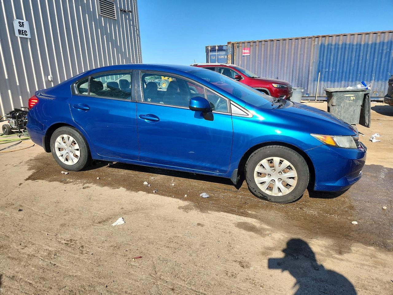 2012 Honda Civic Lx Blue vin: 2HGFB2F58CH511055