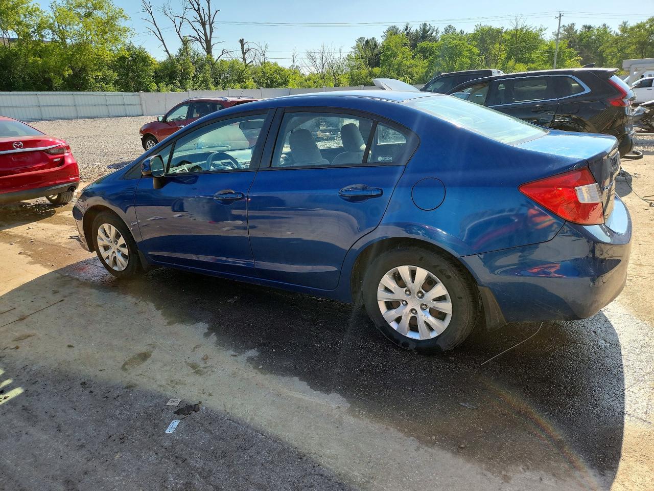 2012 Honda Civic Lx Blue vin: 2HGFB2F58CH511055