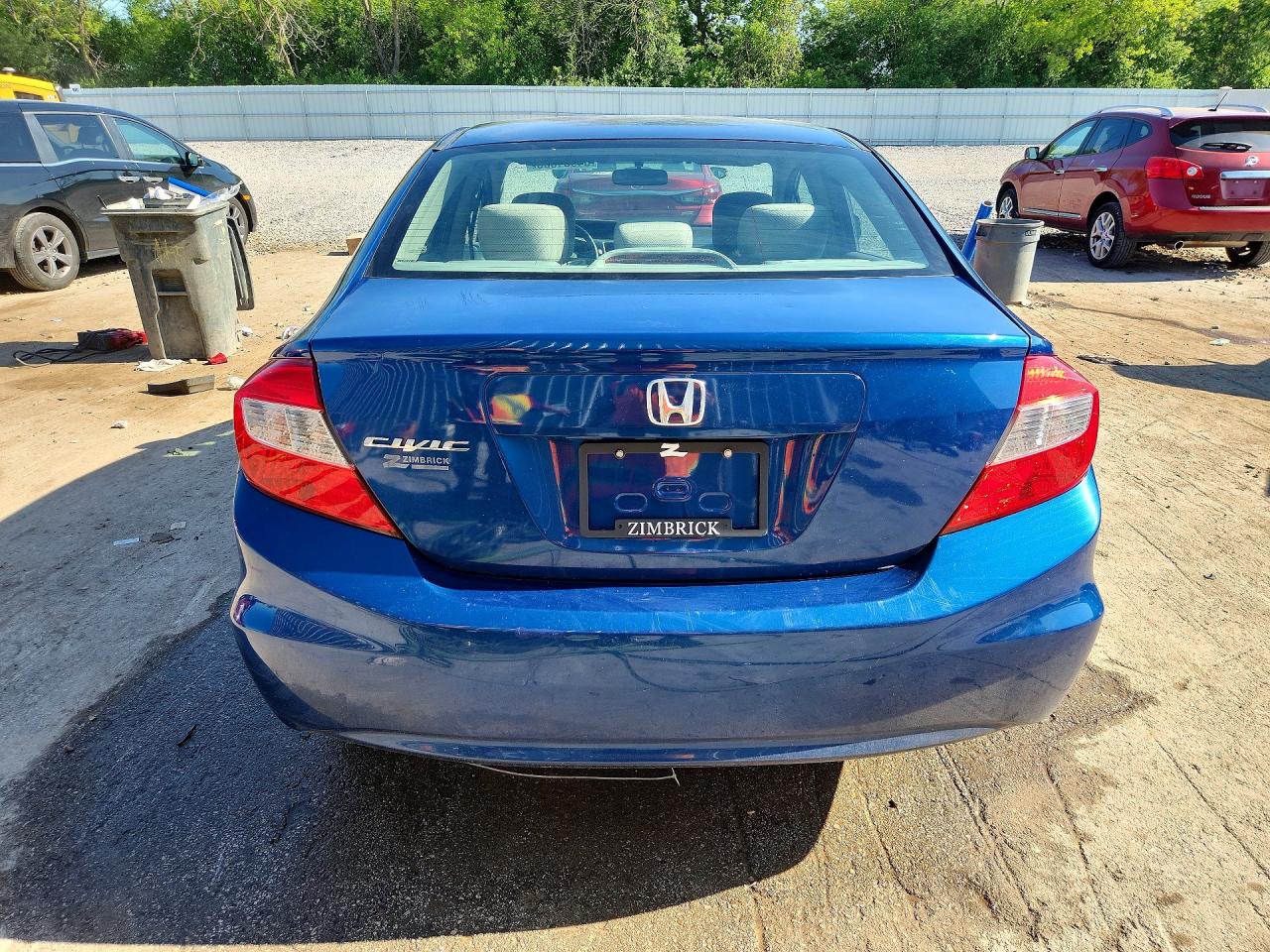 2012 Honda Civic Lx Blue vin: 2HGFB2F58CH511055