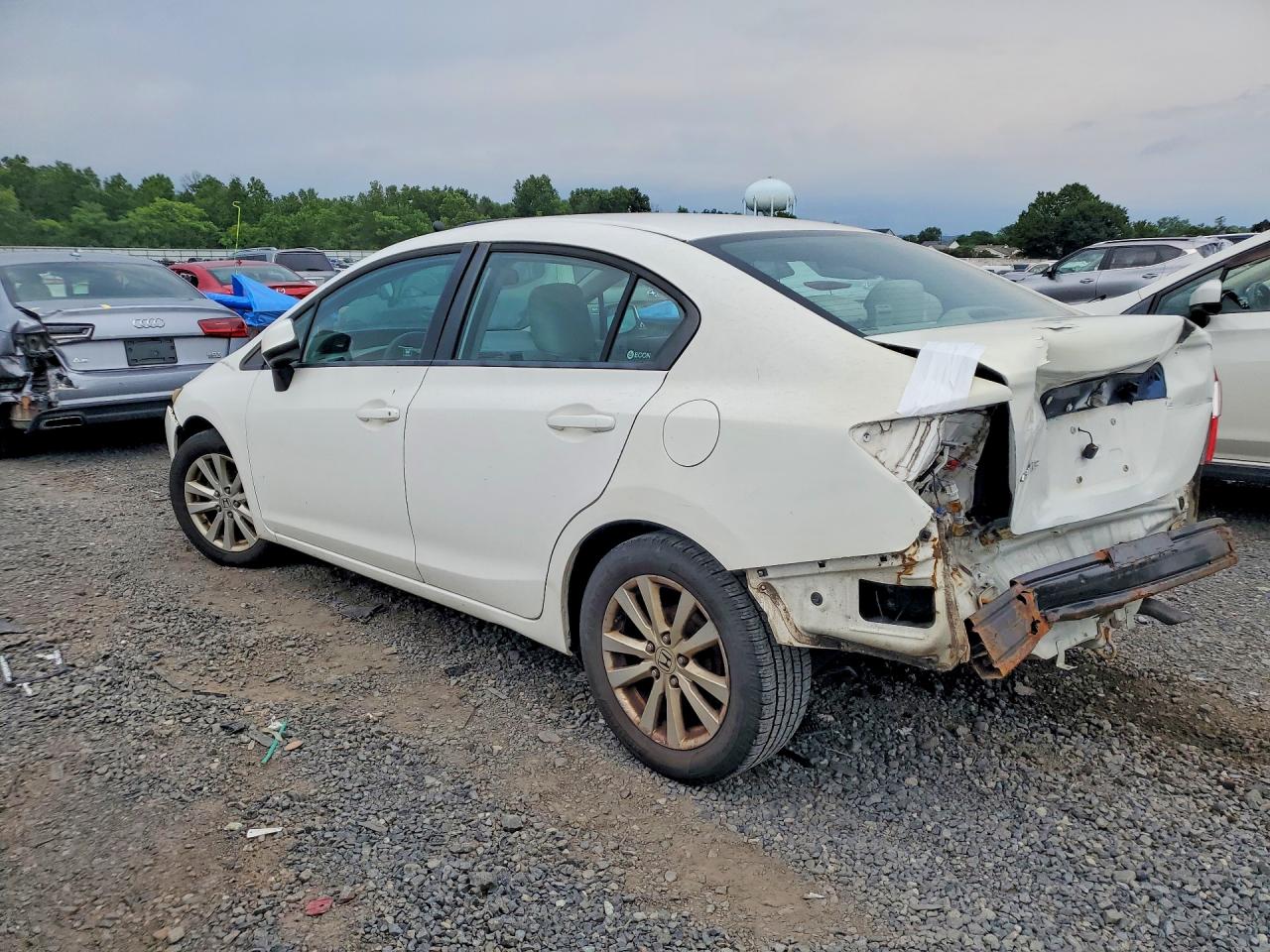 2012 Honda Civic Lx White vin: 2HGFB2F58CH521004