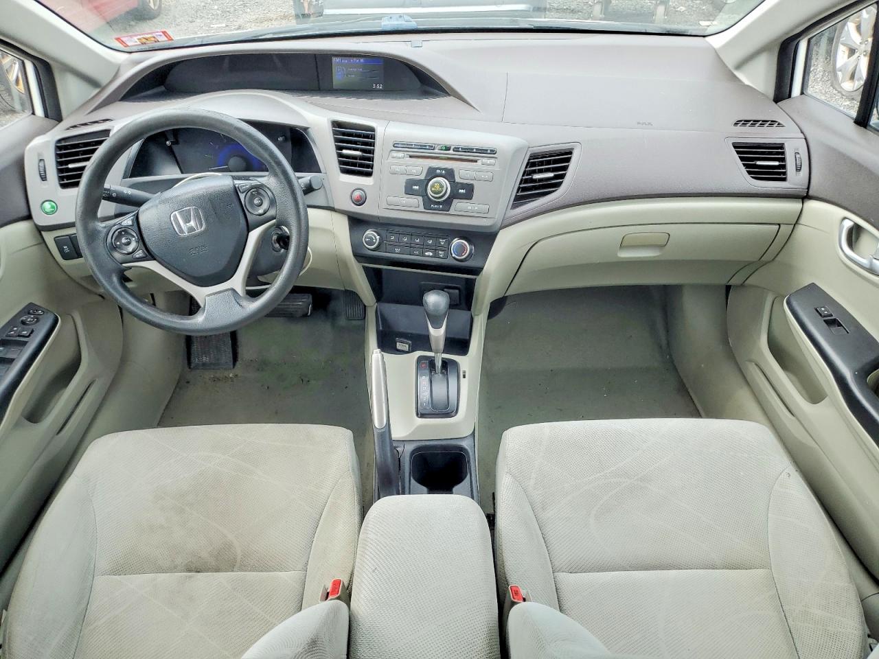 2012 Honda Civic Lx White vin: 2HGFB2F58CH521004