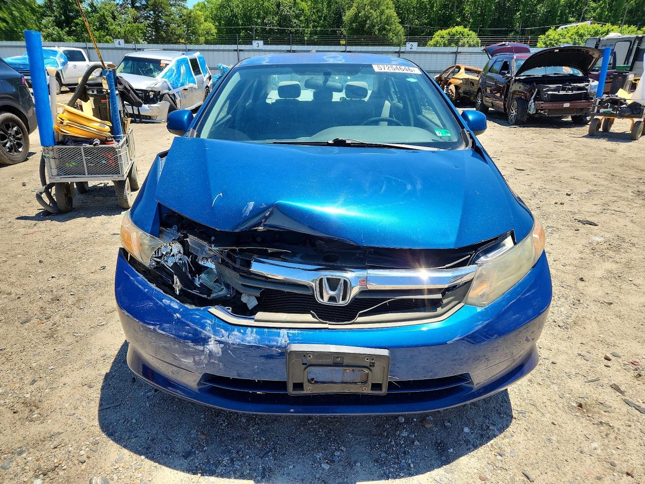 2012 Honda Civic Lx Blue vin: 2HGFB2F58CH533797