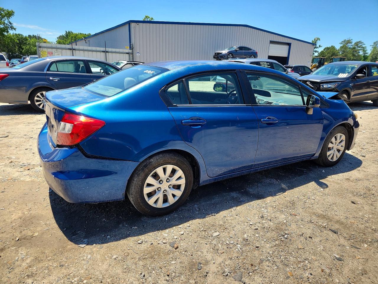 2012 Honda Civic Lx Blue vin: 2HGFB2F58CH533797