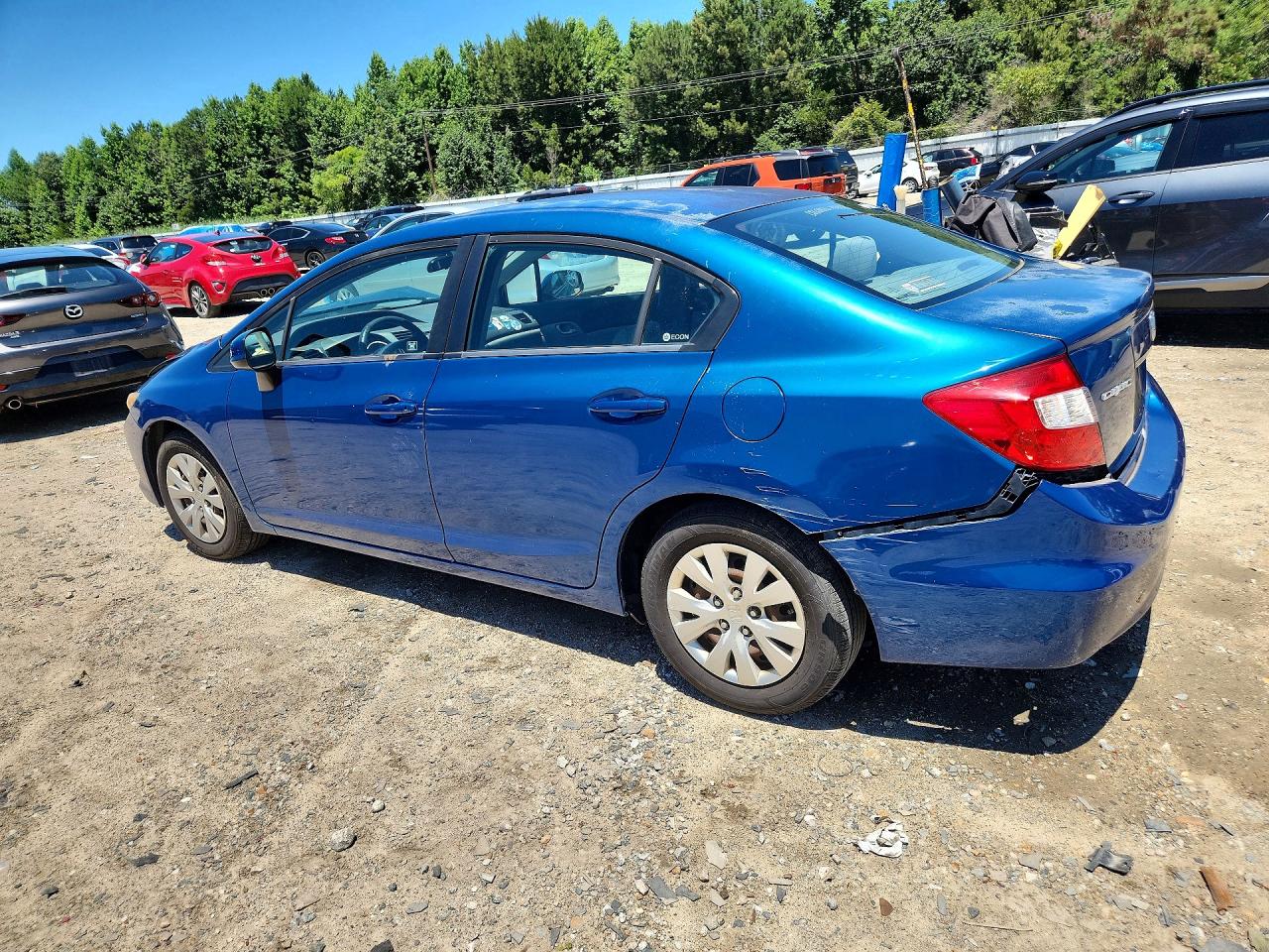 2012 Honda Civic Lx Blue vin: 2HGFB2F58CH533797