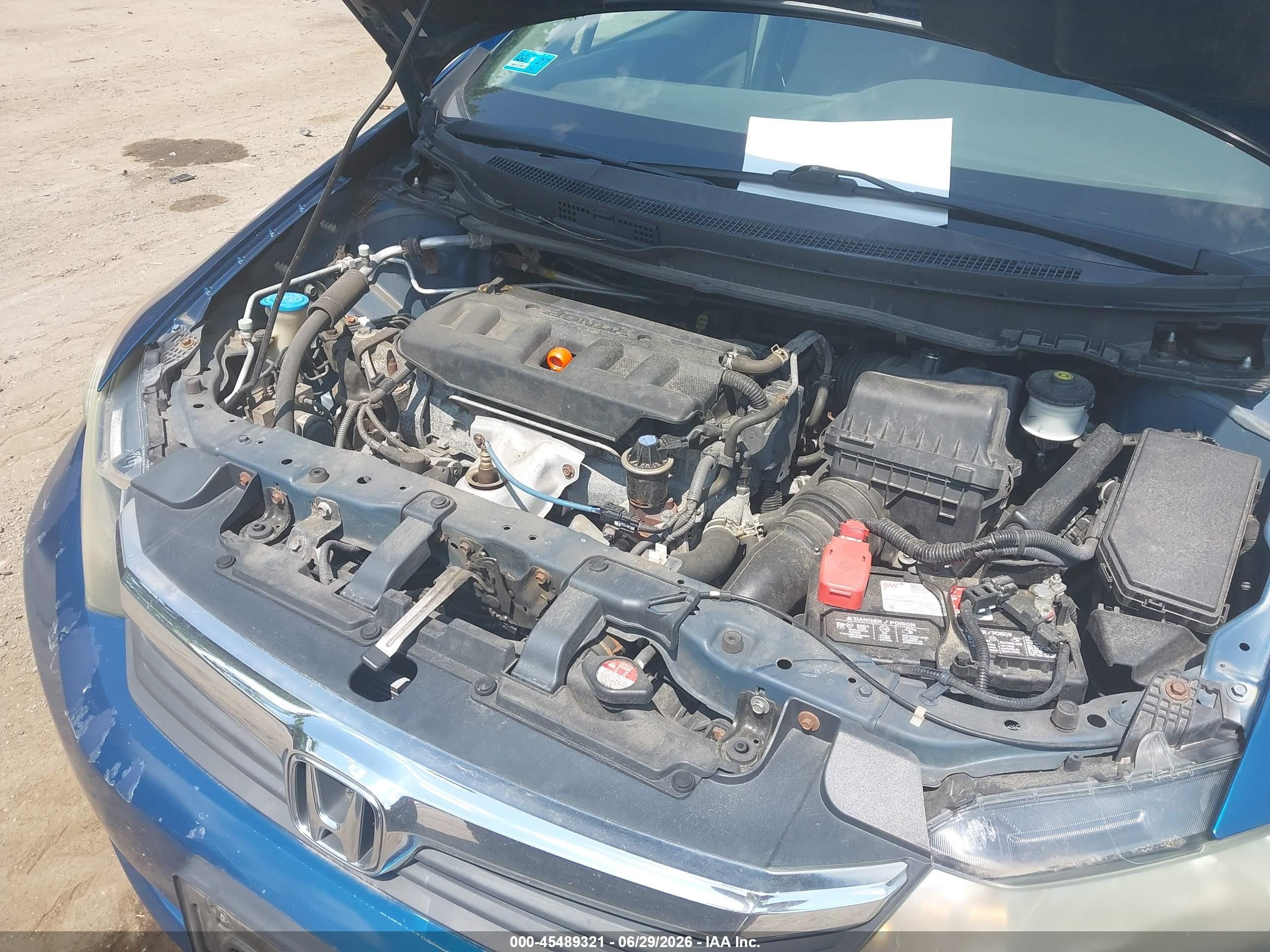 2012 Honda Civic Lx Blue vin: 2HGFB2F58CH543150