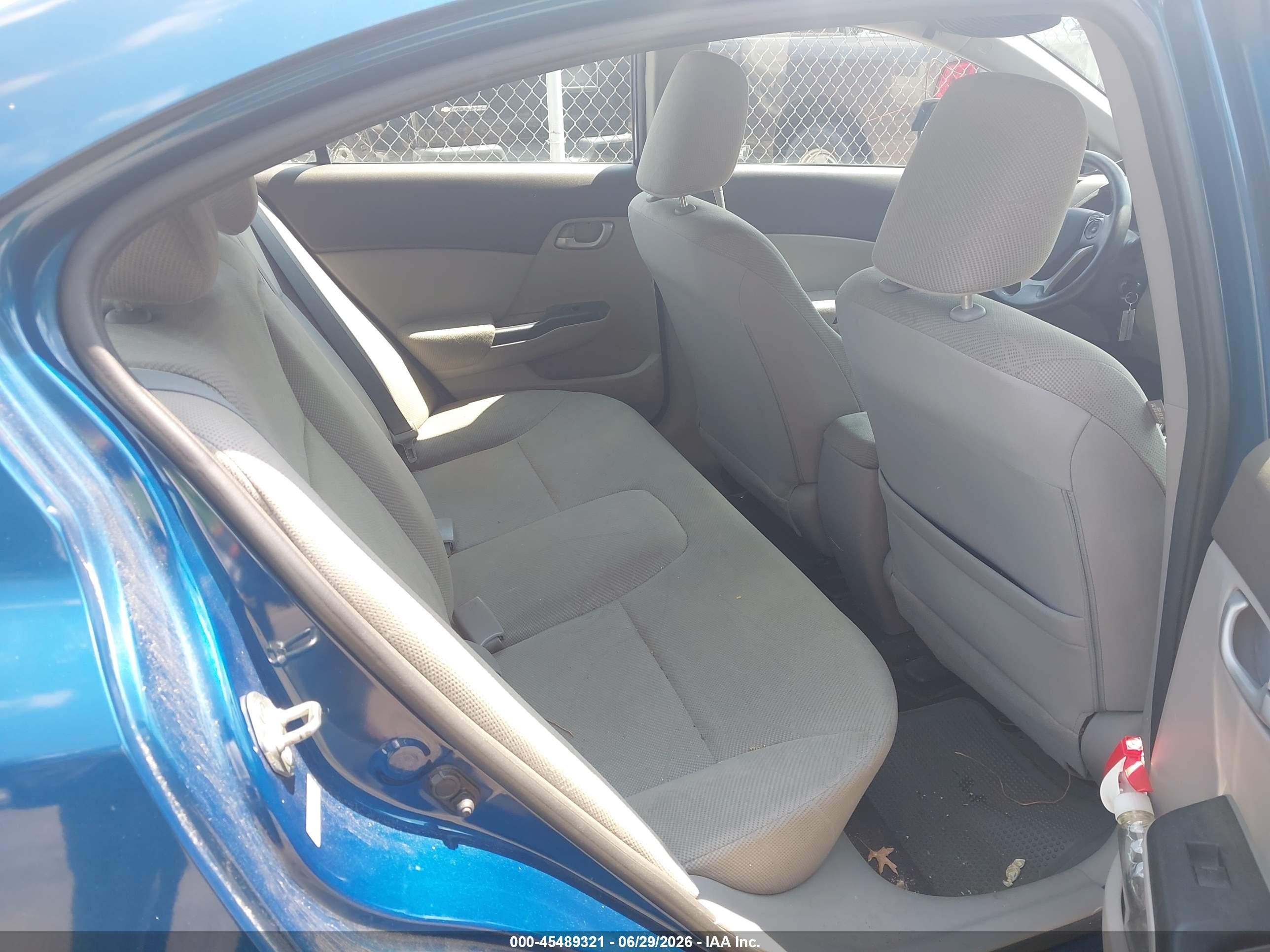 2012 Honda Civic Lx Blue vin: 2HGFB2F58CH543150