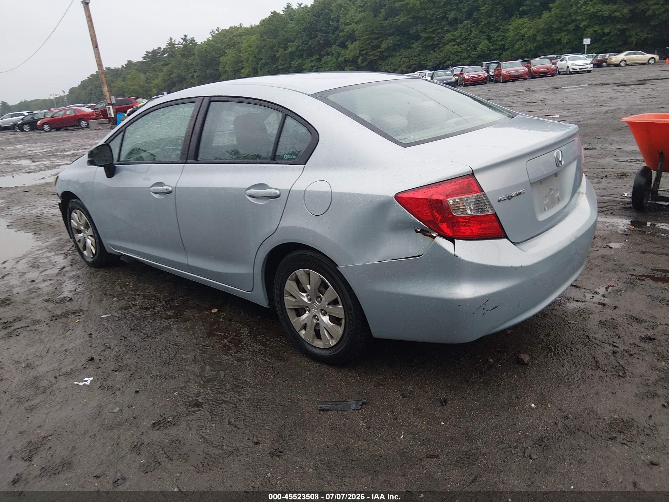 2012 Honda Civic Lx Blue vin: 2HGFB2F58CH546887