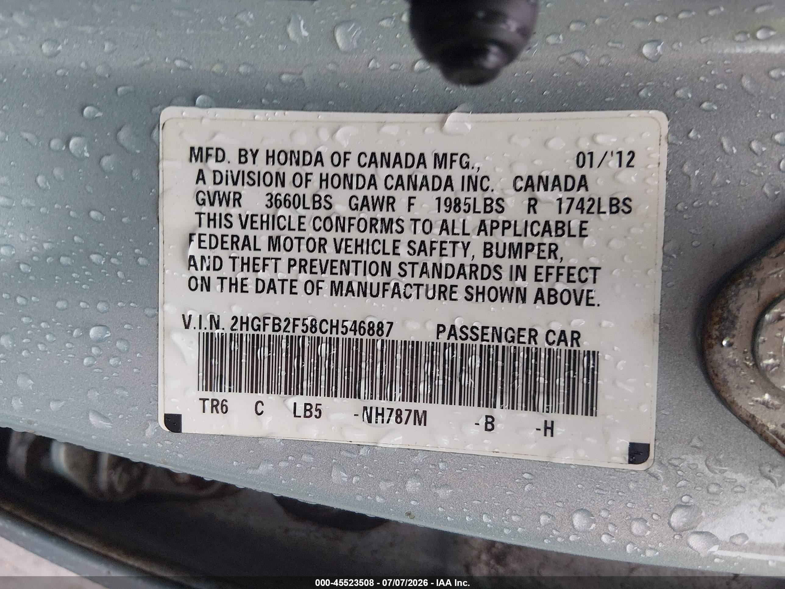 2012 Honda Civic Lx Blue vin: 2HGFB2F58CH546887