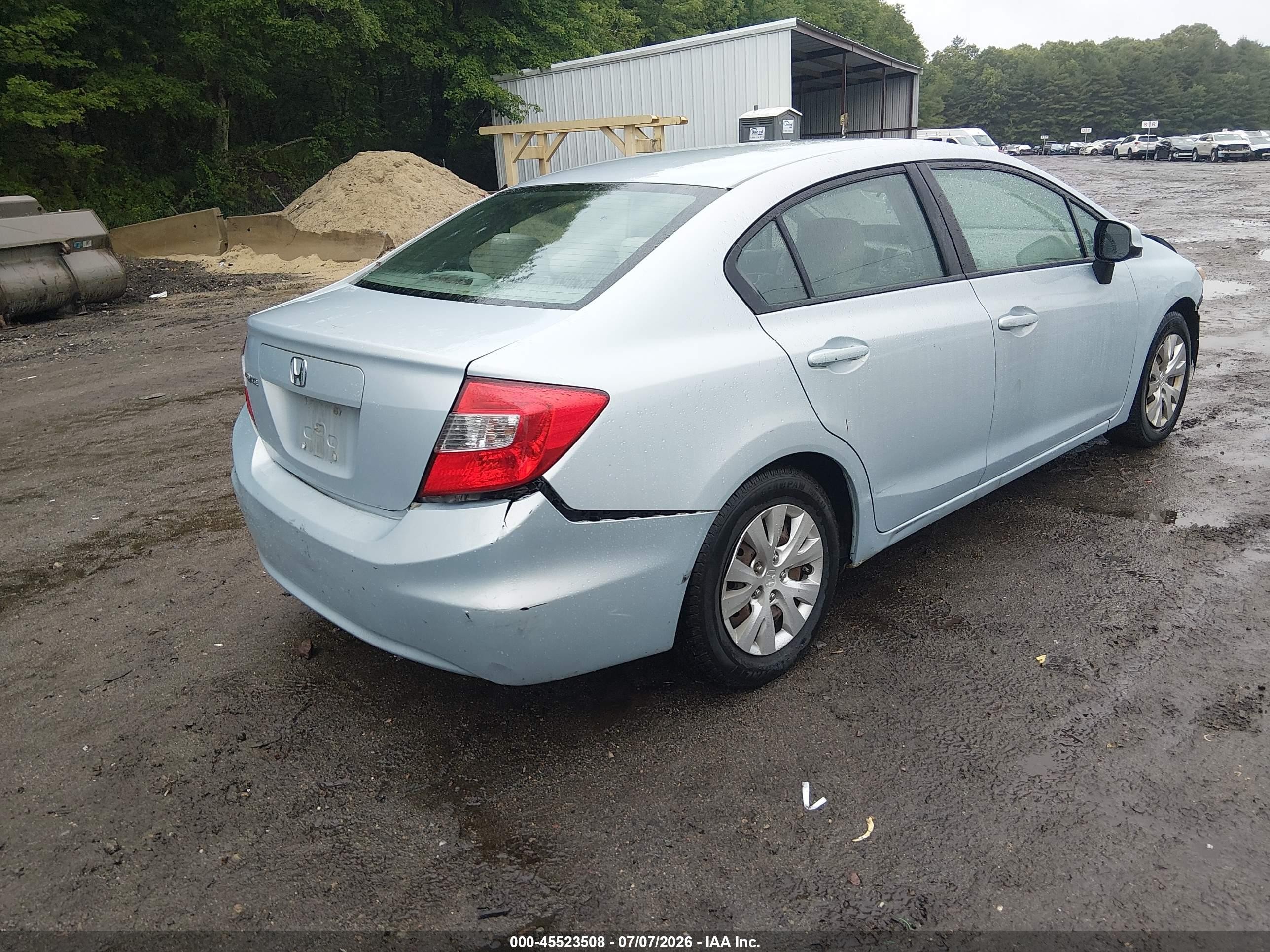 2012 Honda Civic Lx Blue vin: 2HGFB2F58CH546887