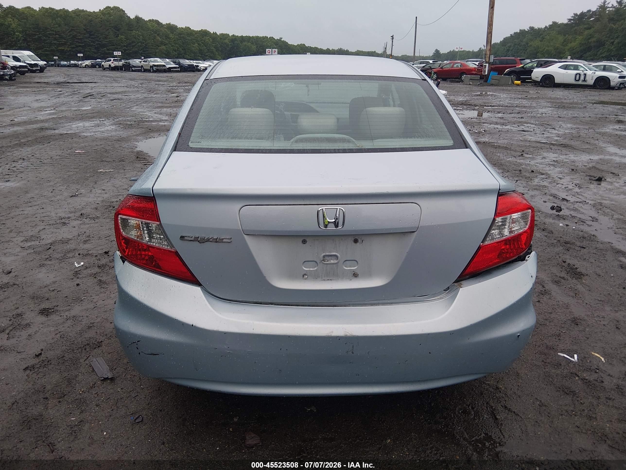 2012 Honda Civic Lx Blue vin: 2HGFB2F58CH546887